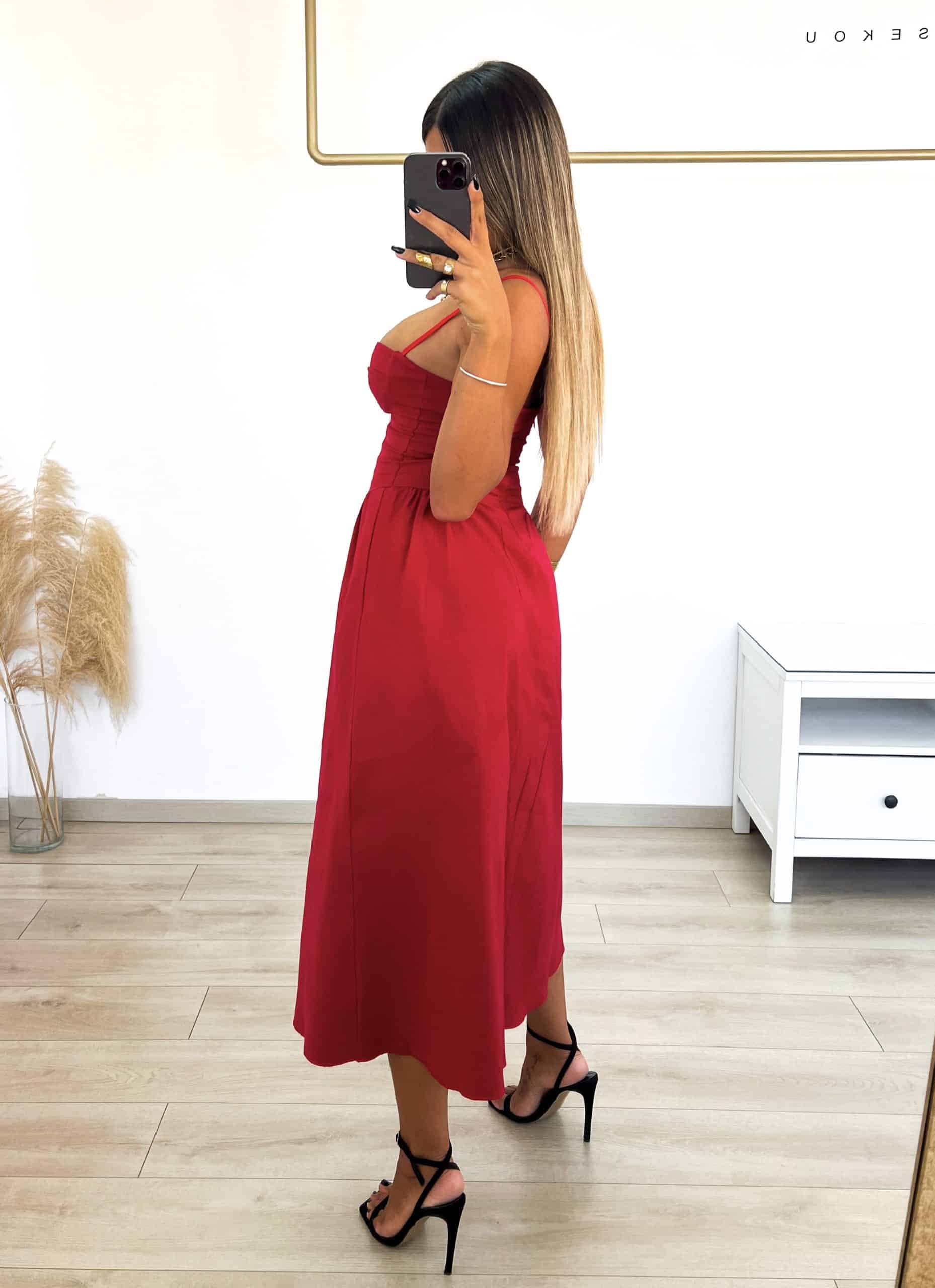 Marilyn Dress - Κόκκινο-thumbmail-4
