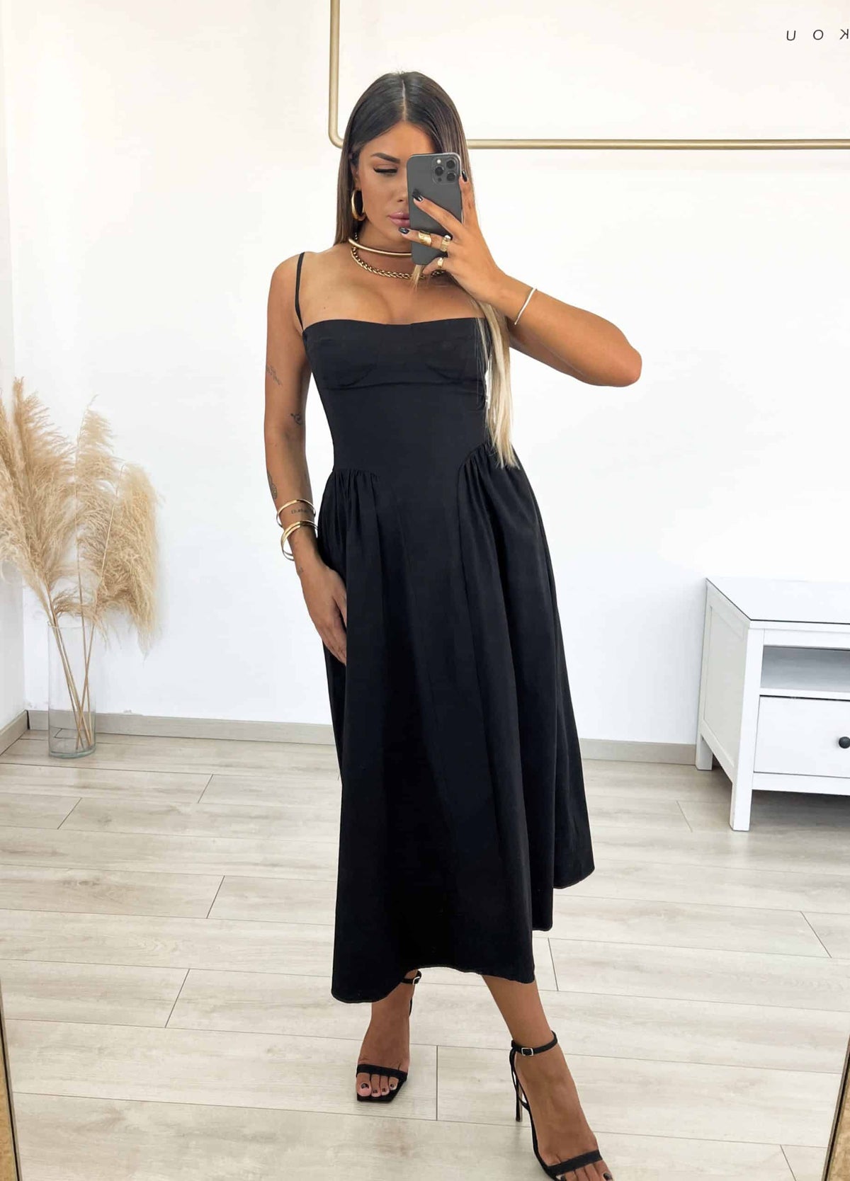 Marilyn Dress - Μαύρο-thumbmail-2