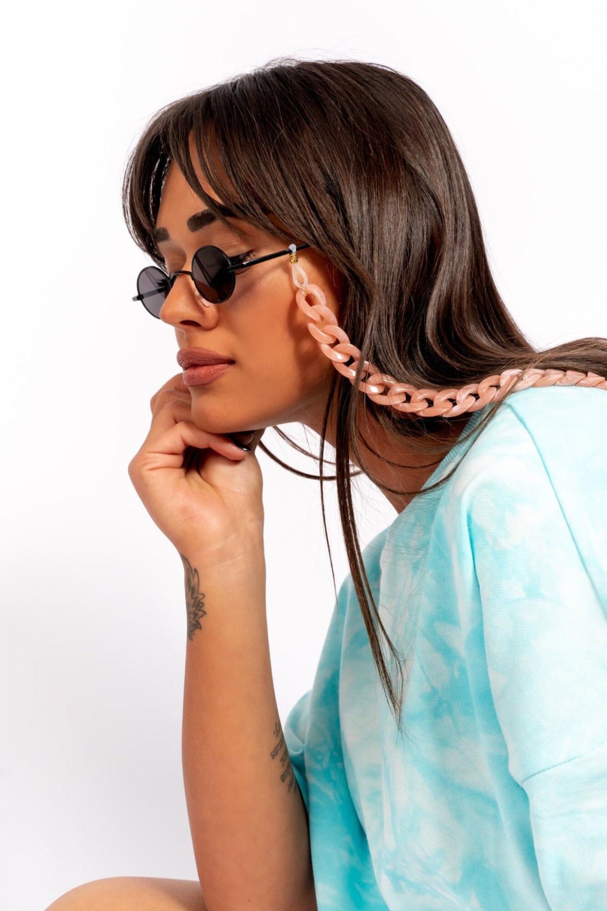 Salina Chain Sunglasses - Σομόν-thumbmail-3