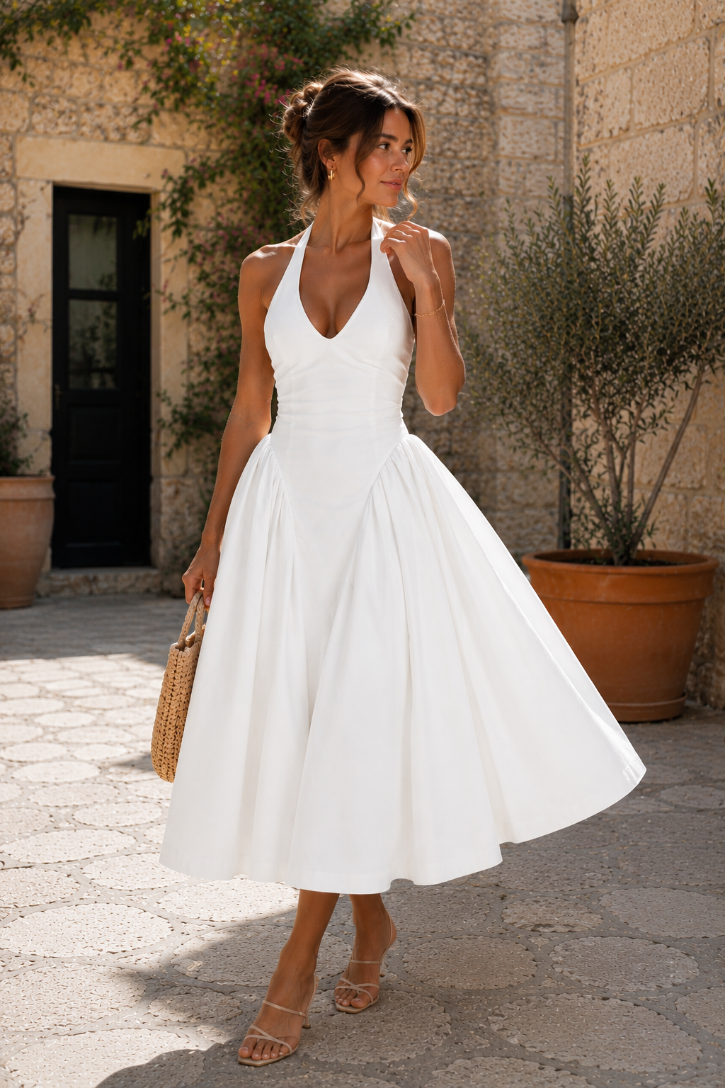 Cathrin Dress - Λευκό