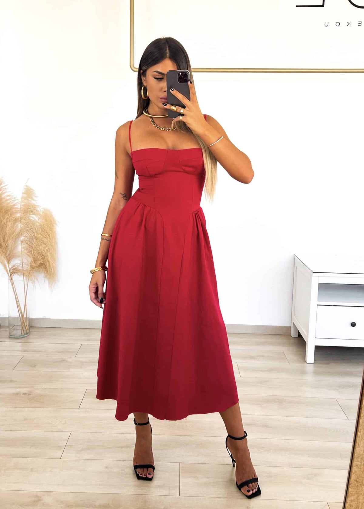 Marilyn Dress - Κόκκινο-thumbmail-3