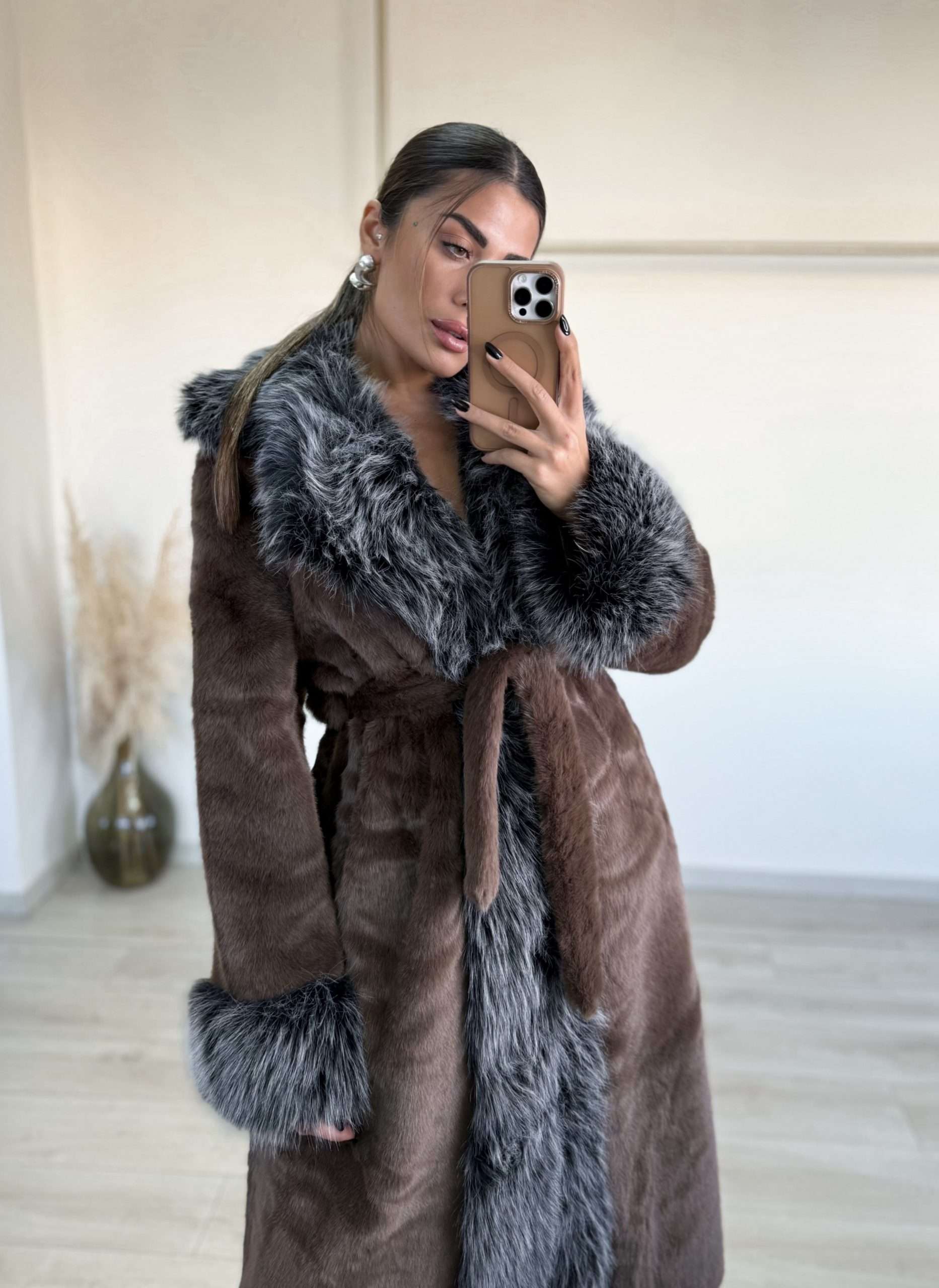Melina Fur - Καφέ-thumbmail-2