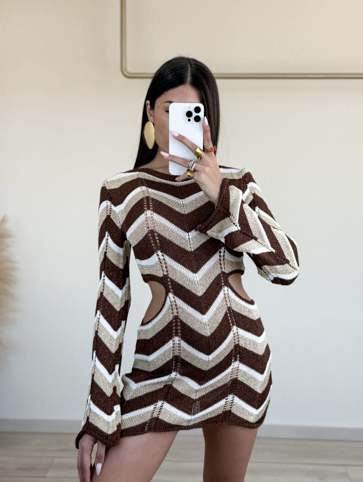 Nagy Dress - Καφέ-thumbmail-2
