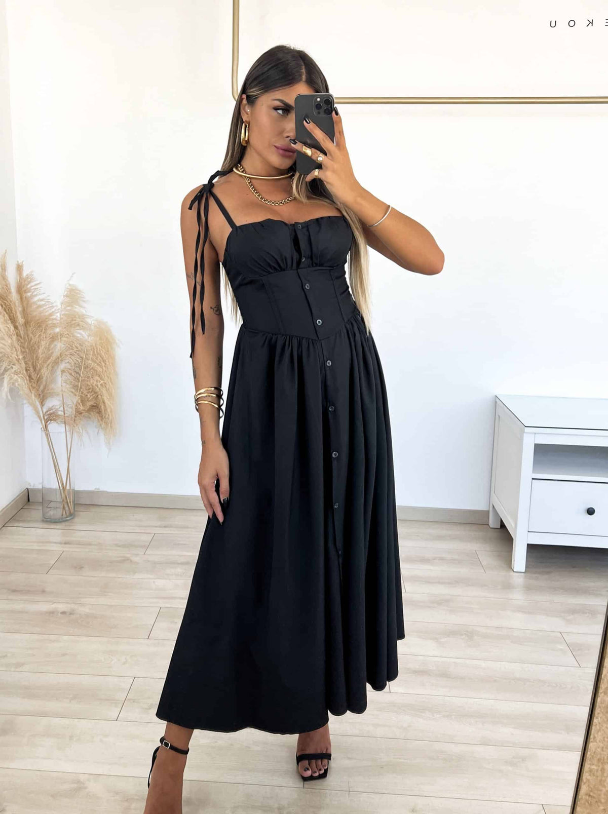 Rony Dress - Μαύρο-thumbmail-2