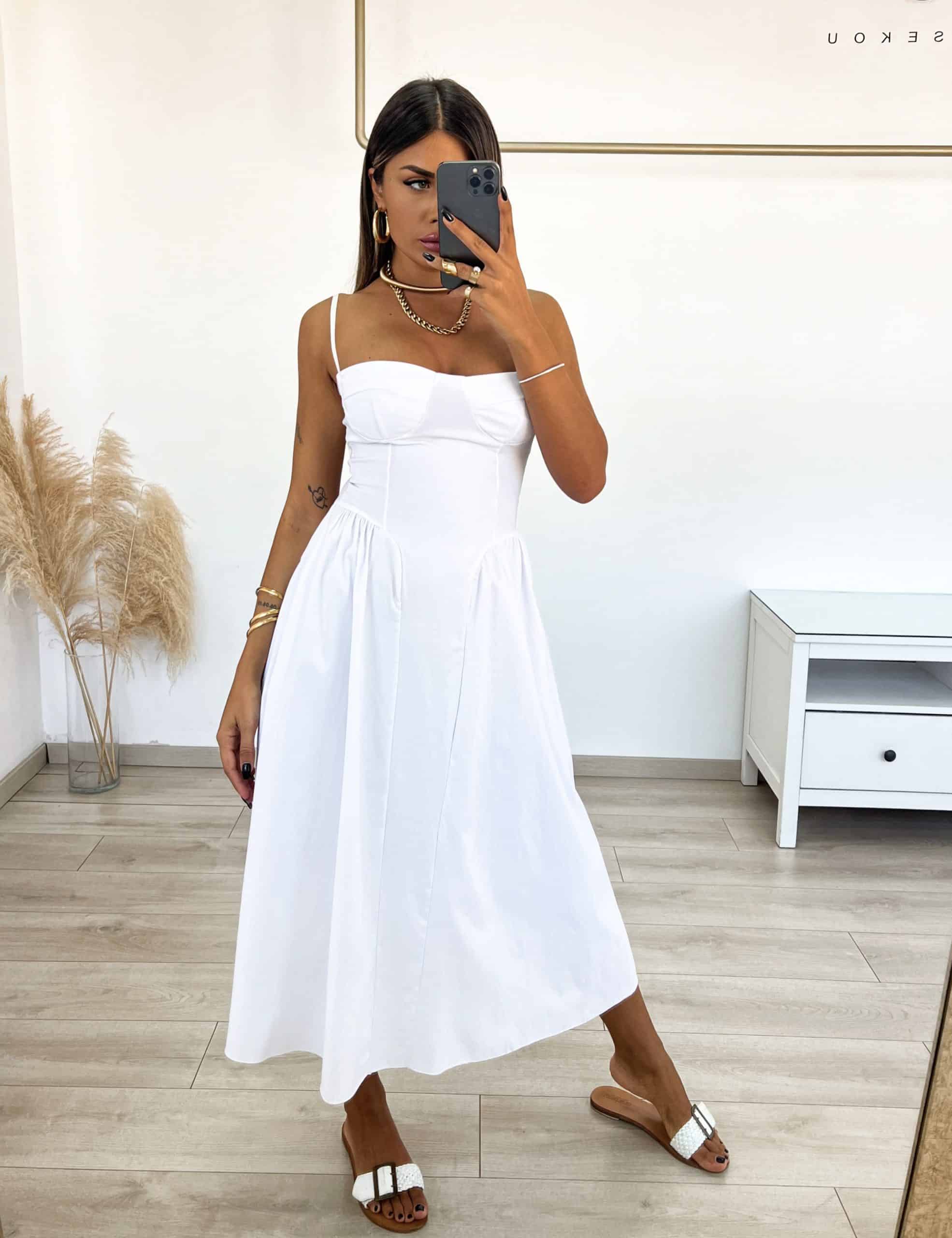 Marilyn Dress - Λευκό