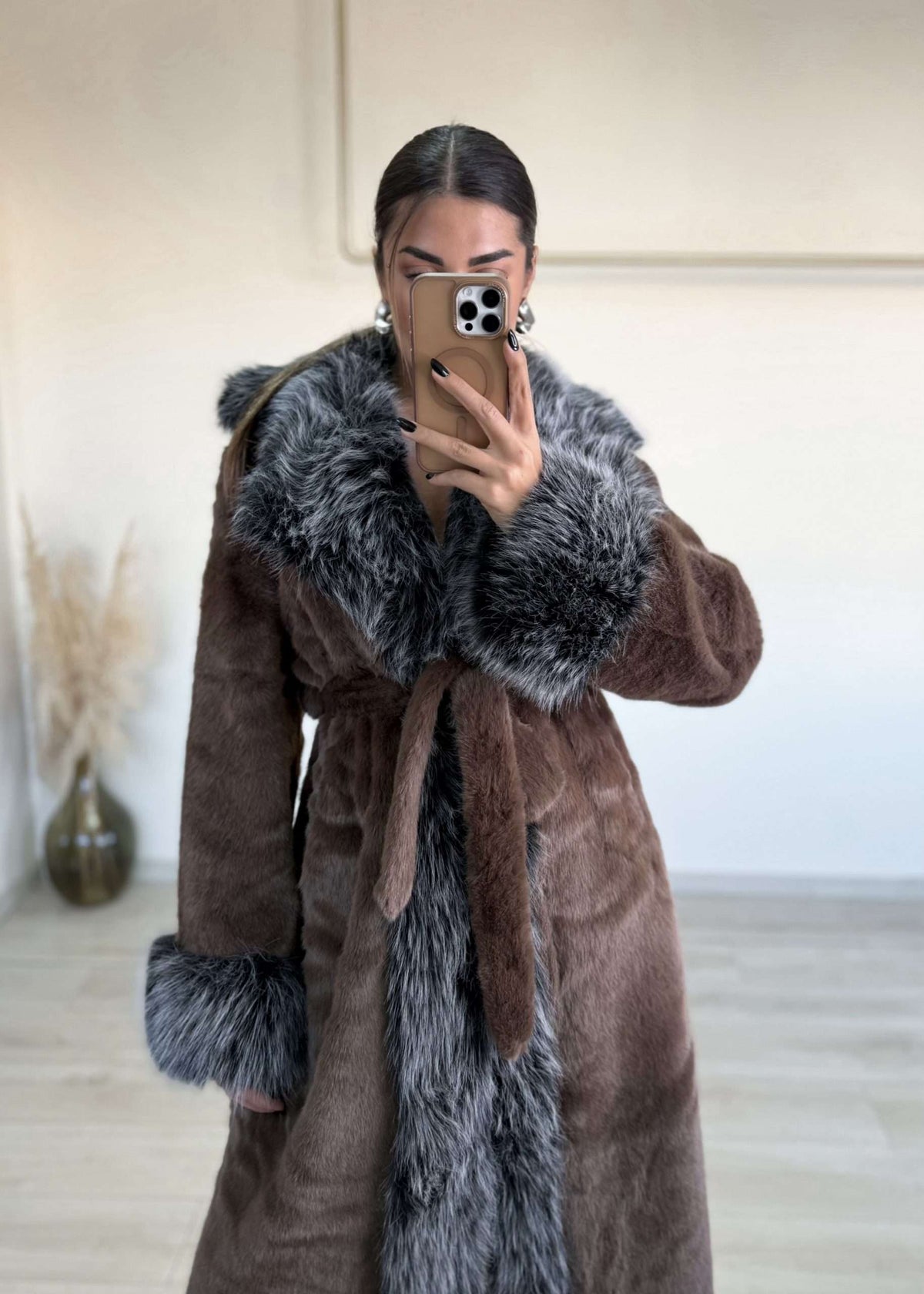 Melina Fur - Καφέ-thumbmail-4