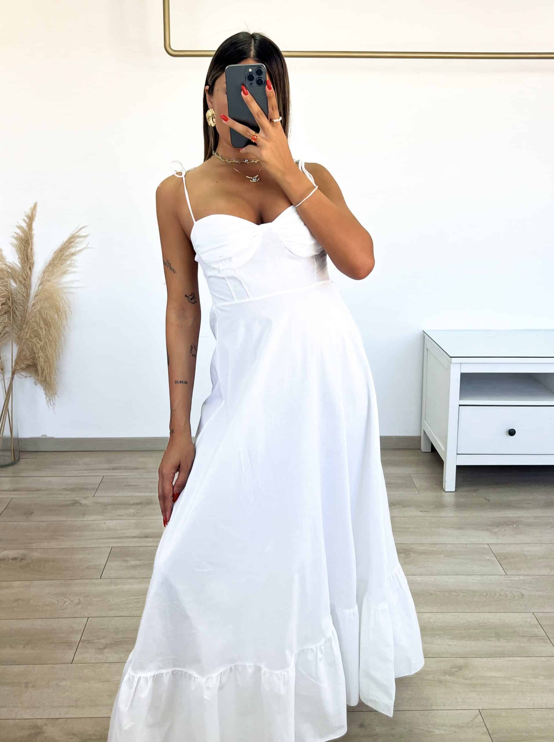 Helen Dress - Λευκό-thumbmail-2