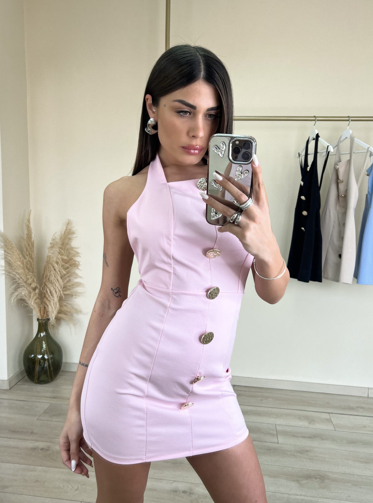 Anny Dress - Ροζ-thumbmail-3