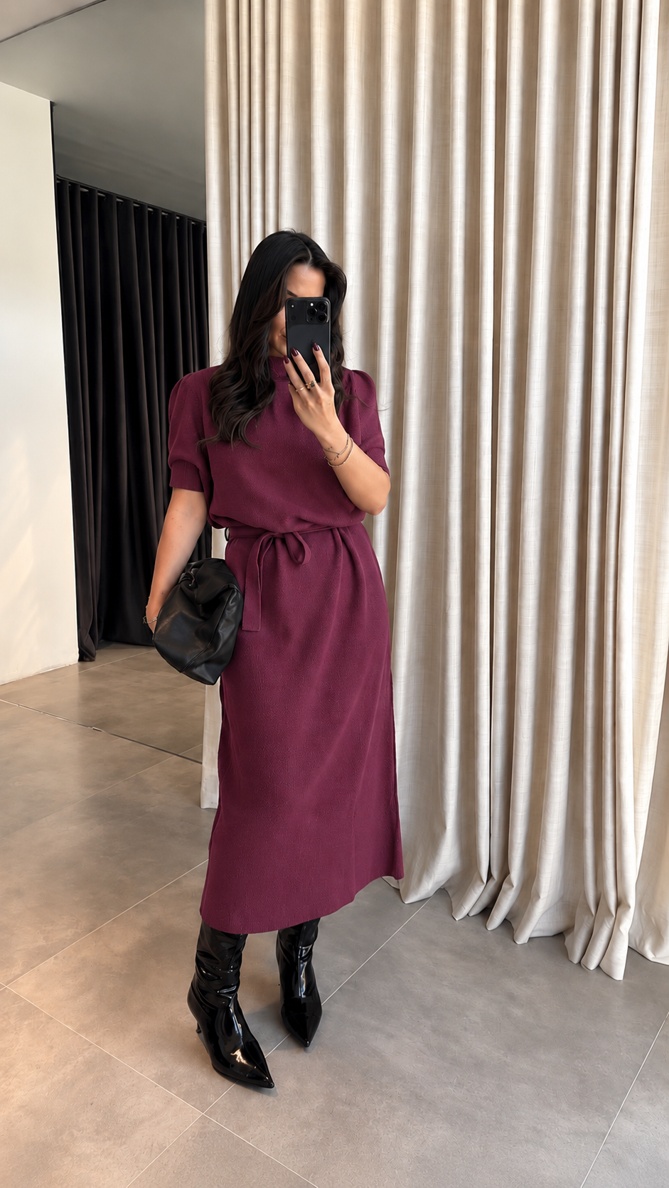 Tessa Dress - Βυσσινί-thumbmail-2