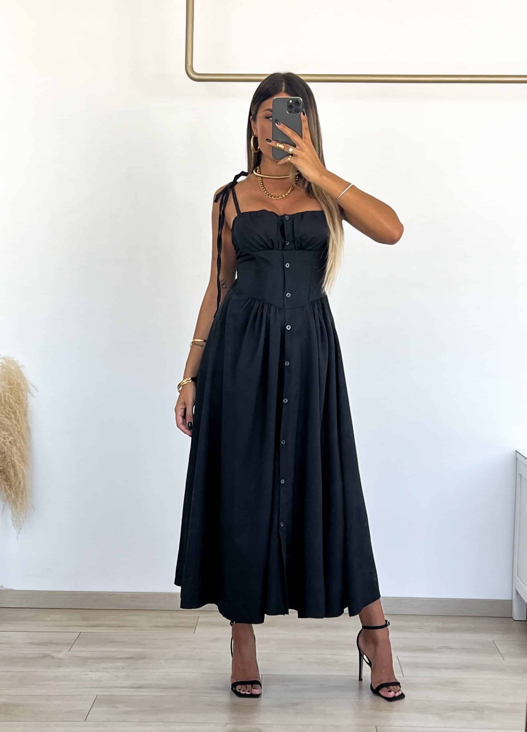 Rony Dress - Μαύρο-thumbmail-3