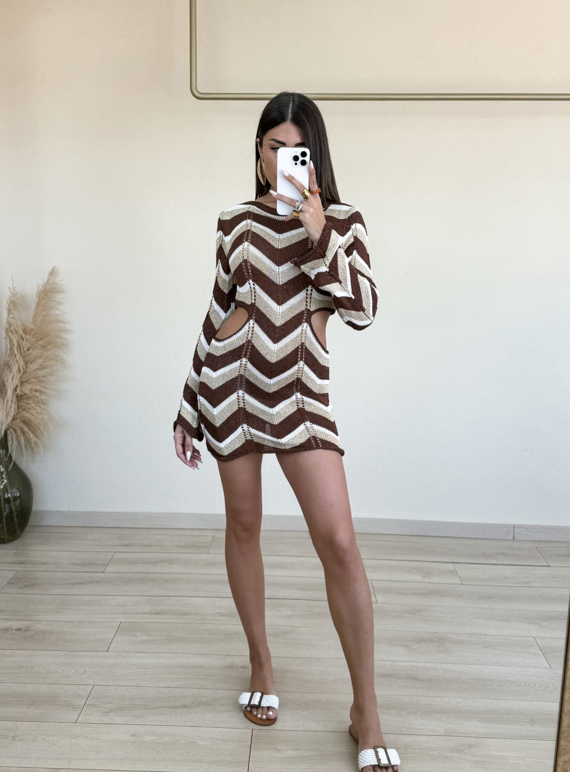 Nagy Dress - Καφέ-thumbmail-3