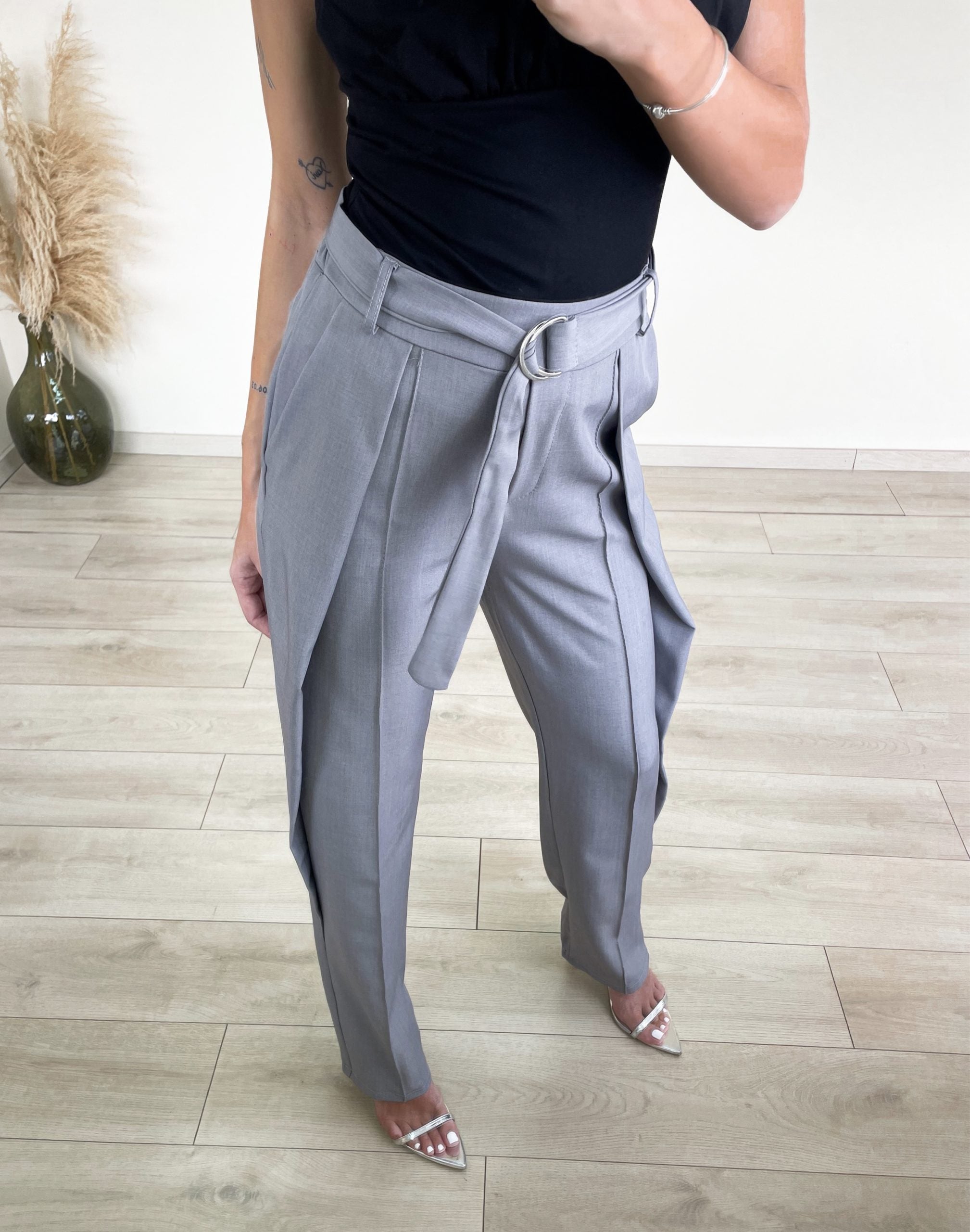 Office Pants - Γκρι-thumbmail-5
