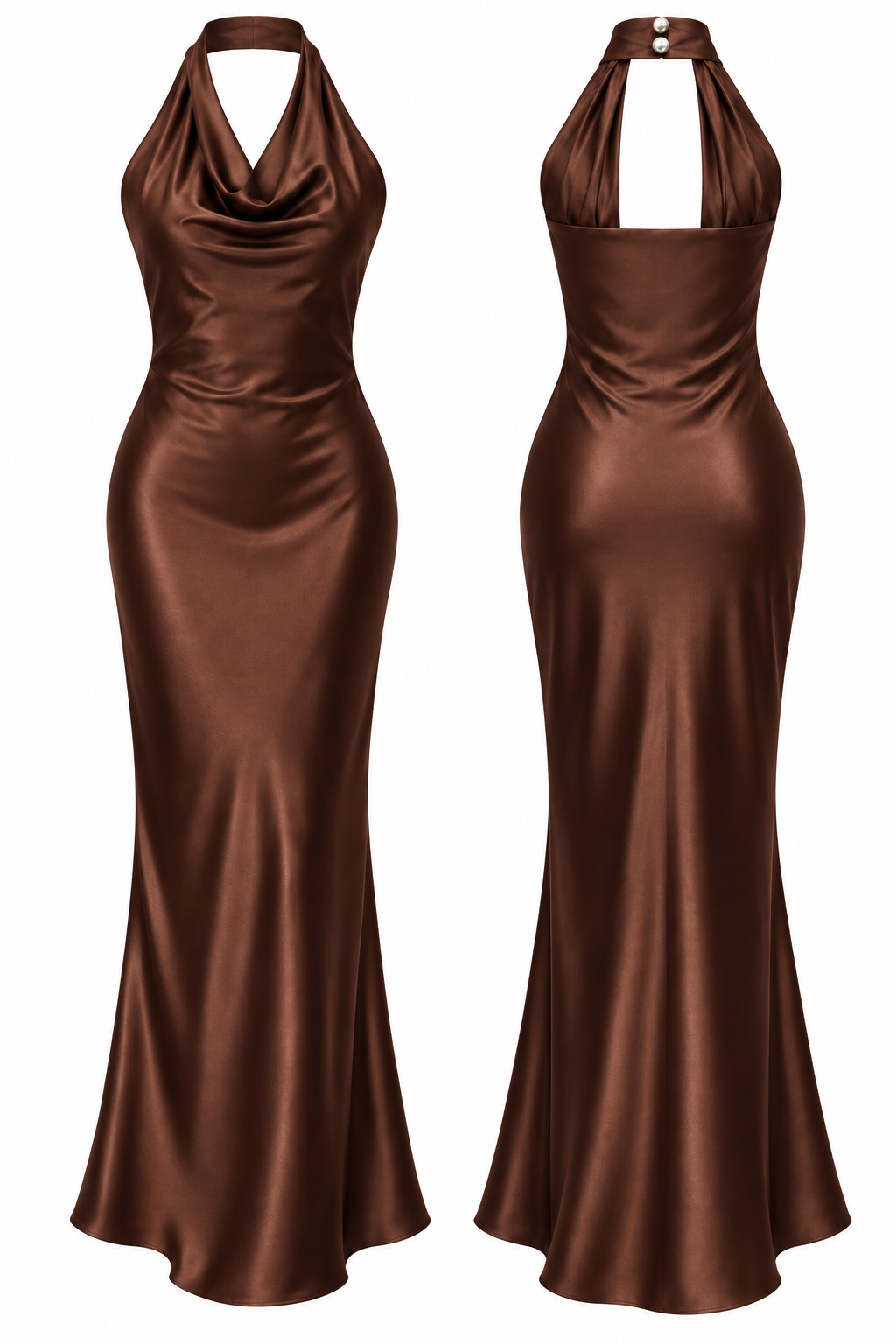 Zenia Dress - Καφέ-thumbmail-3