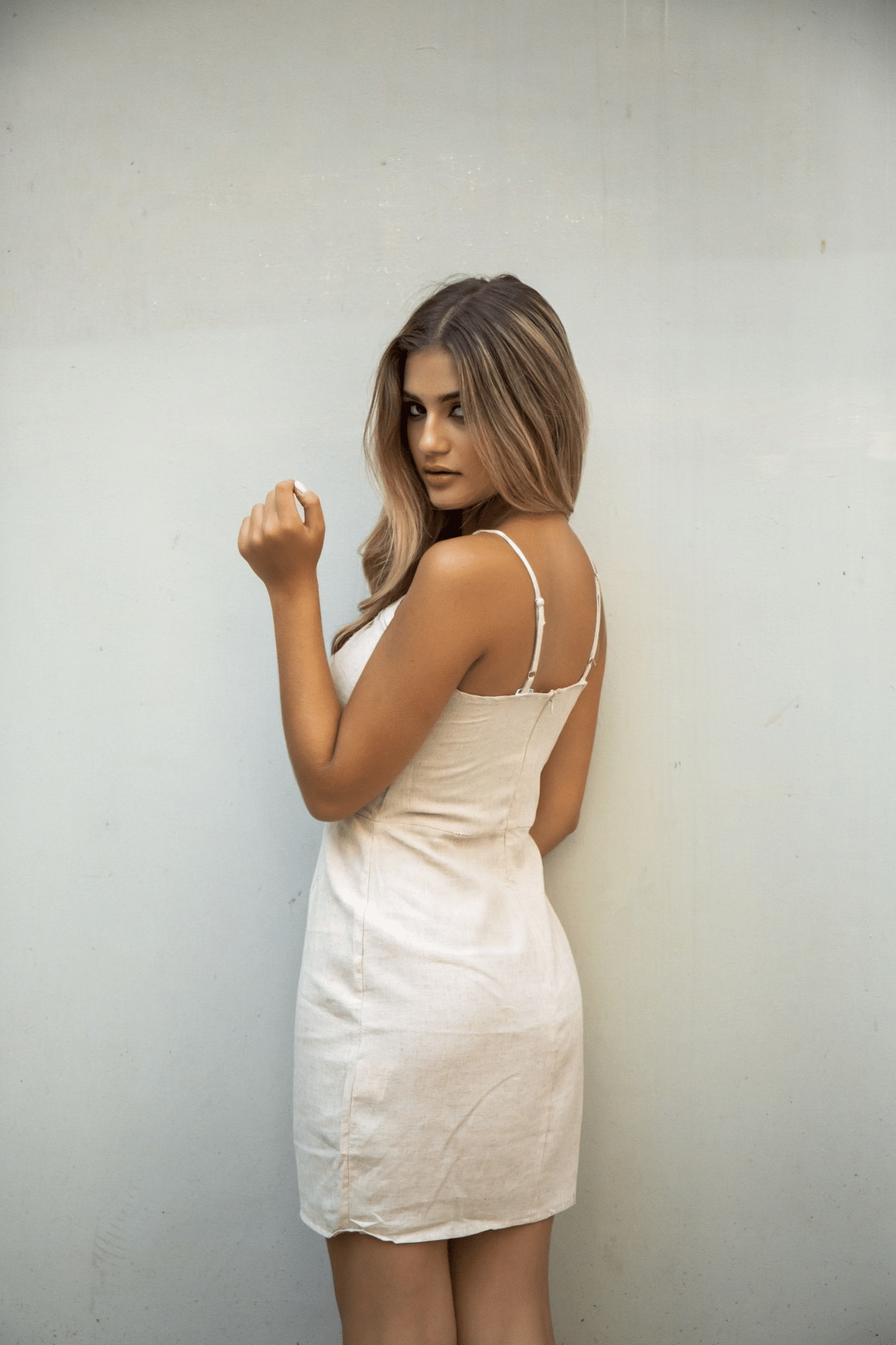 Fernanda Dress - Εκρού-thumbmail-3