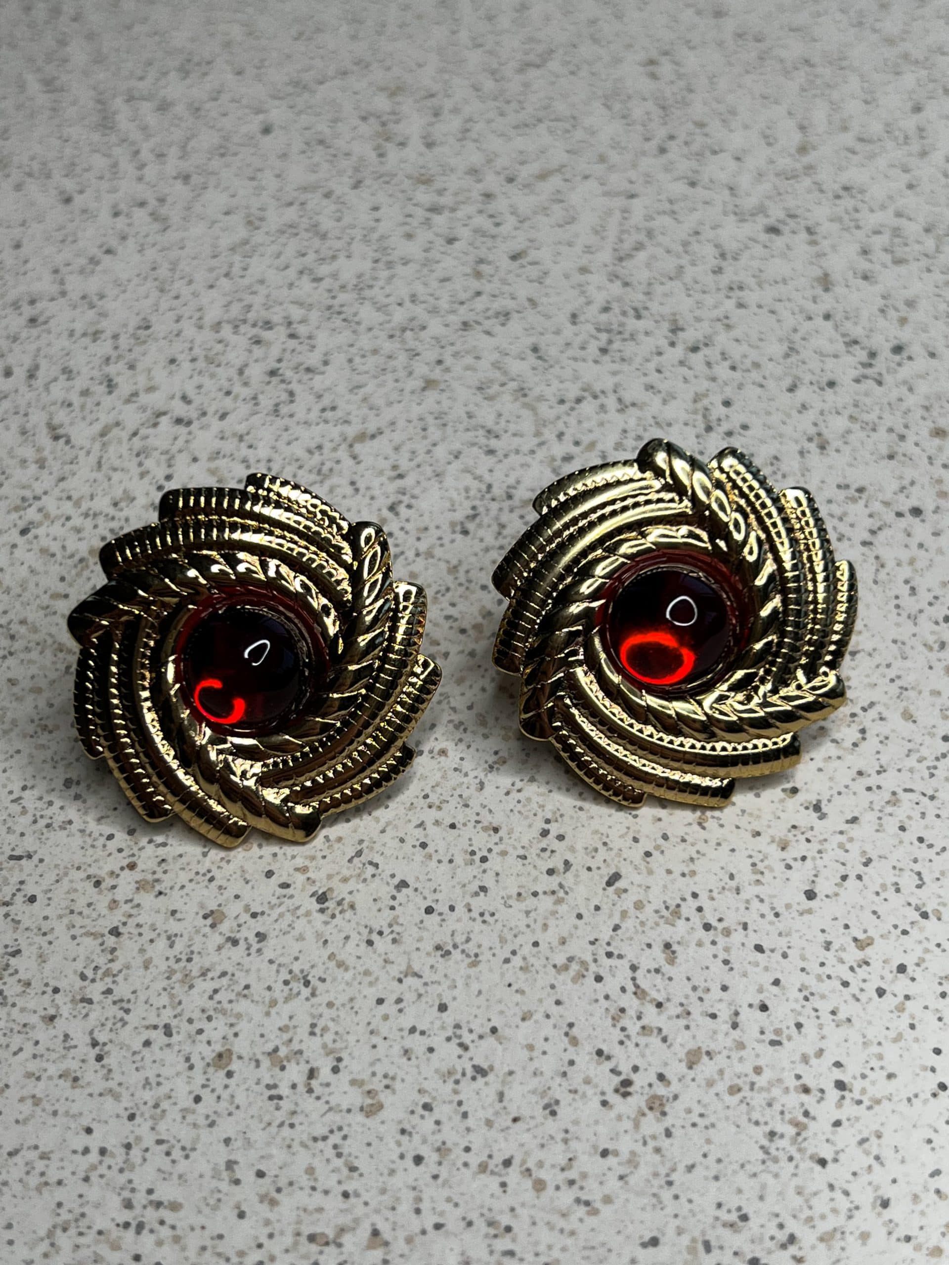 Marry Earrings - Μπορντώ-thumbmail-2