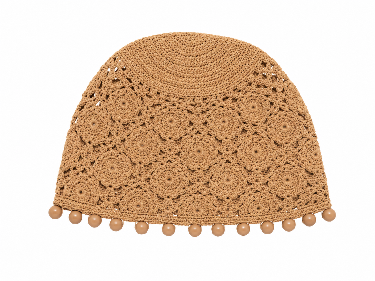 Lila Crochet Beanie - Ταμπά