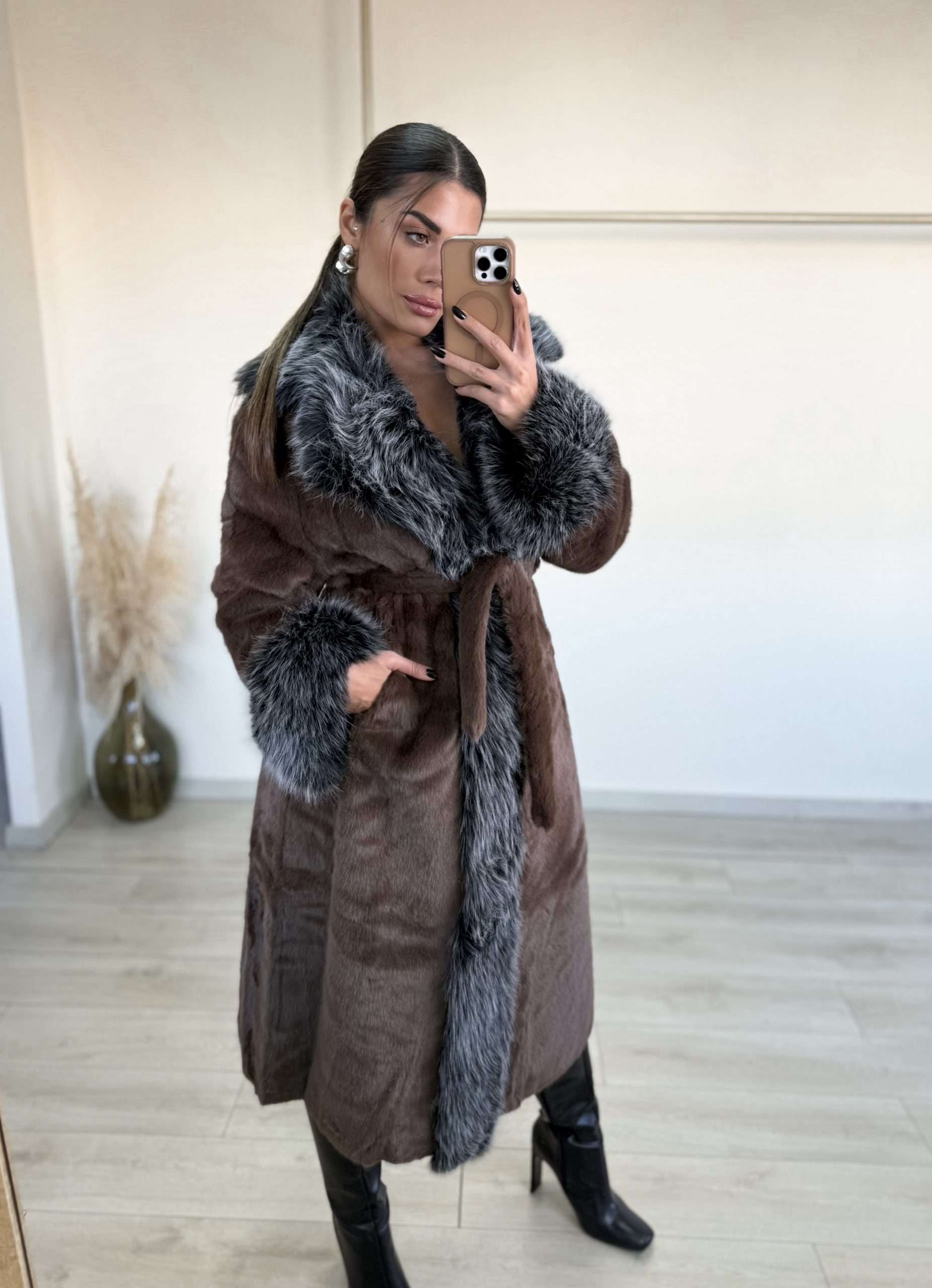 Melina Fur - Καφέ-thumbmail-5