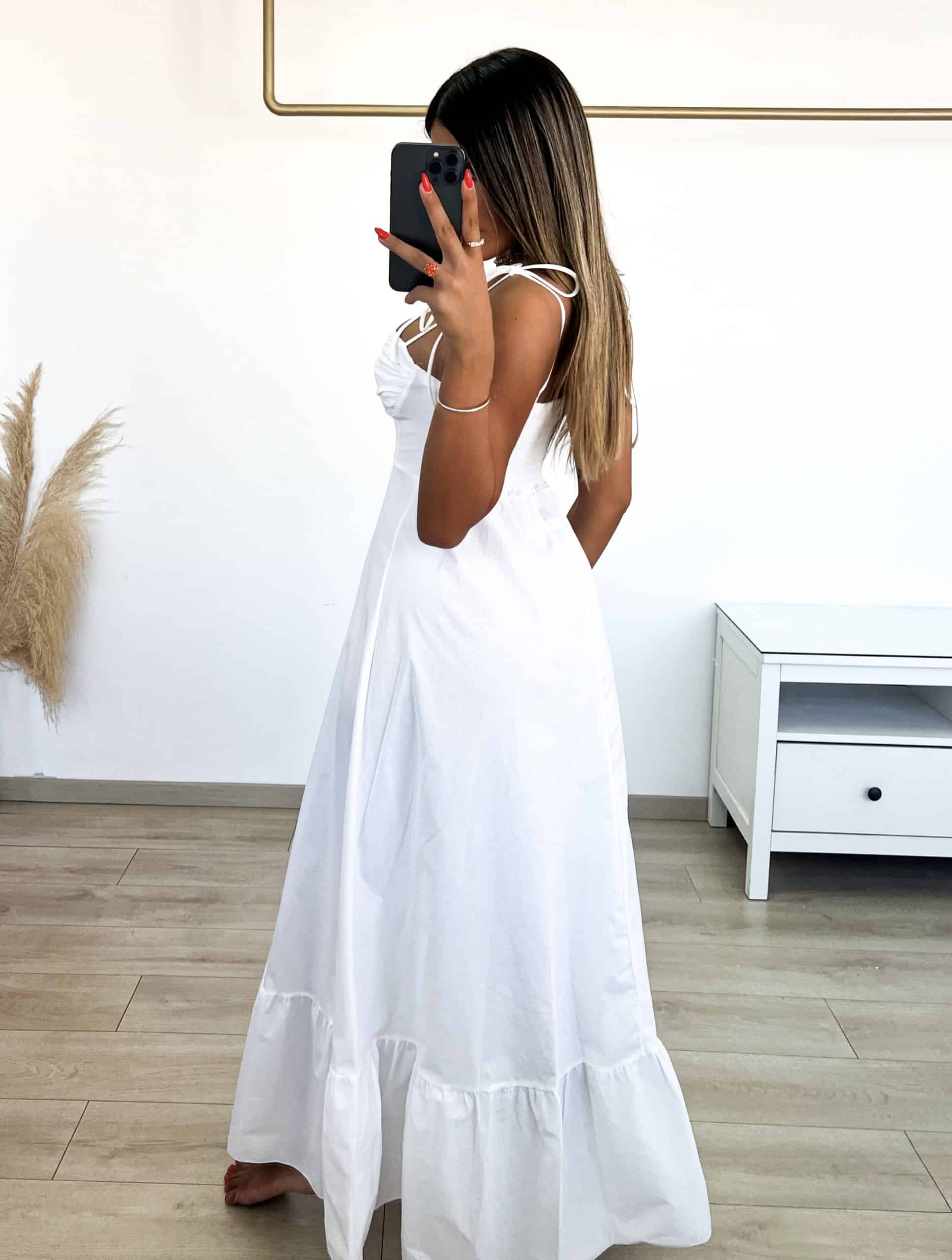 Helen Dress - Λευκό-thumbmail-4