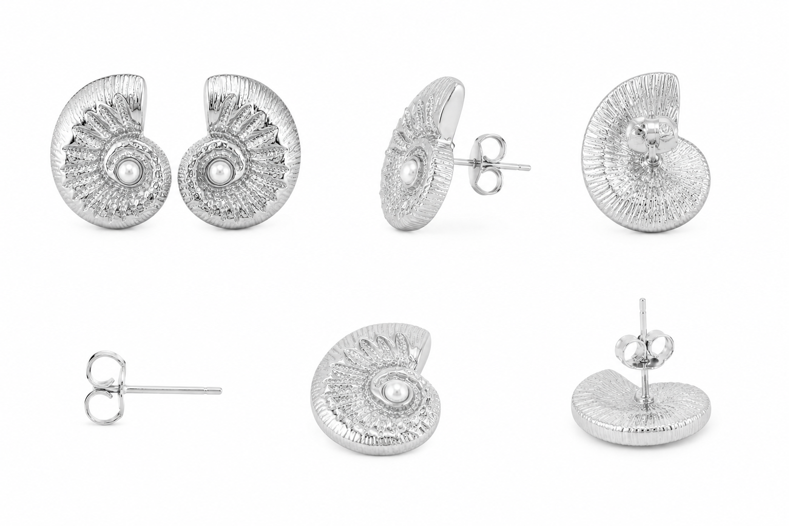 Seastar Earrings - Ασημί