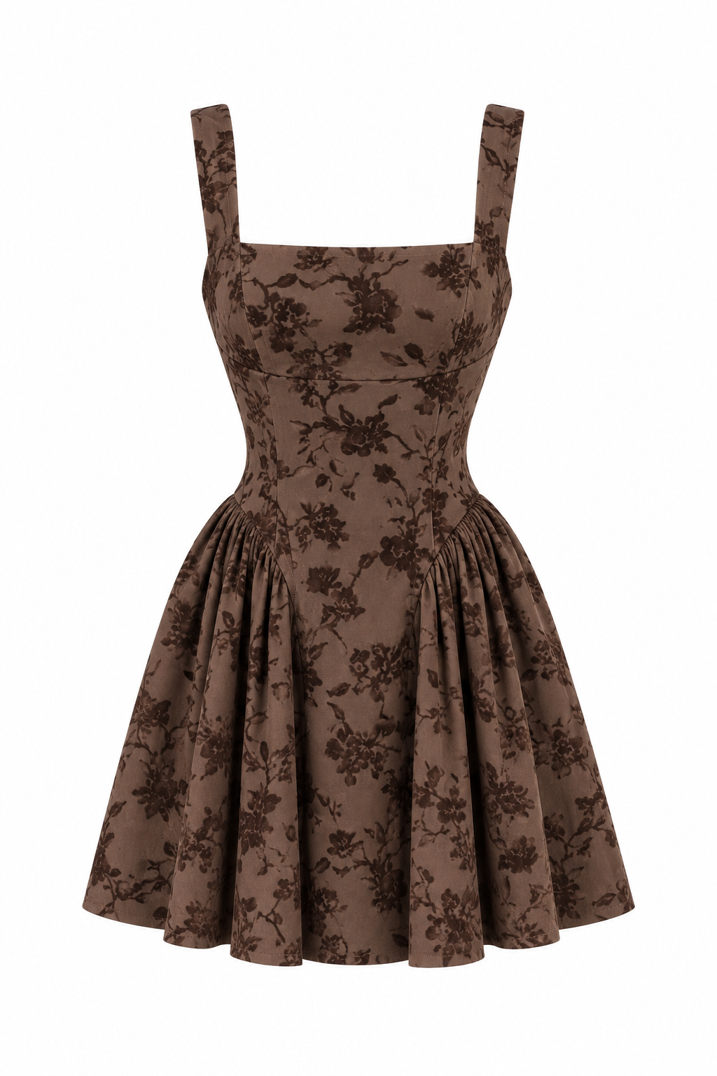 Chrysa Dress - Καφέ-thumbmail-1