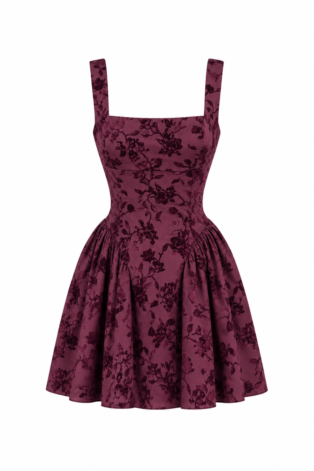 Chrysa Dress - Μπορντώ-thumbmail-2