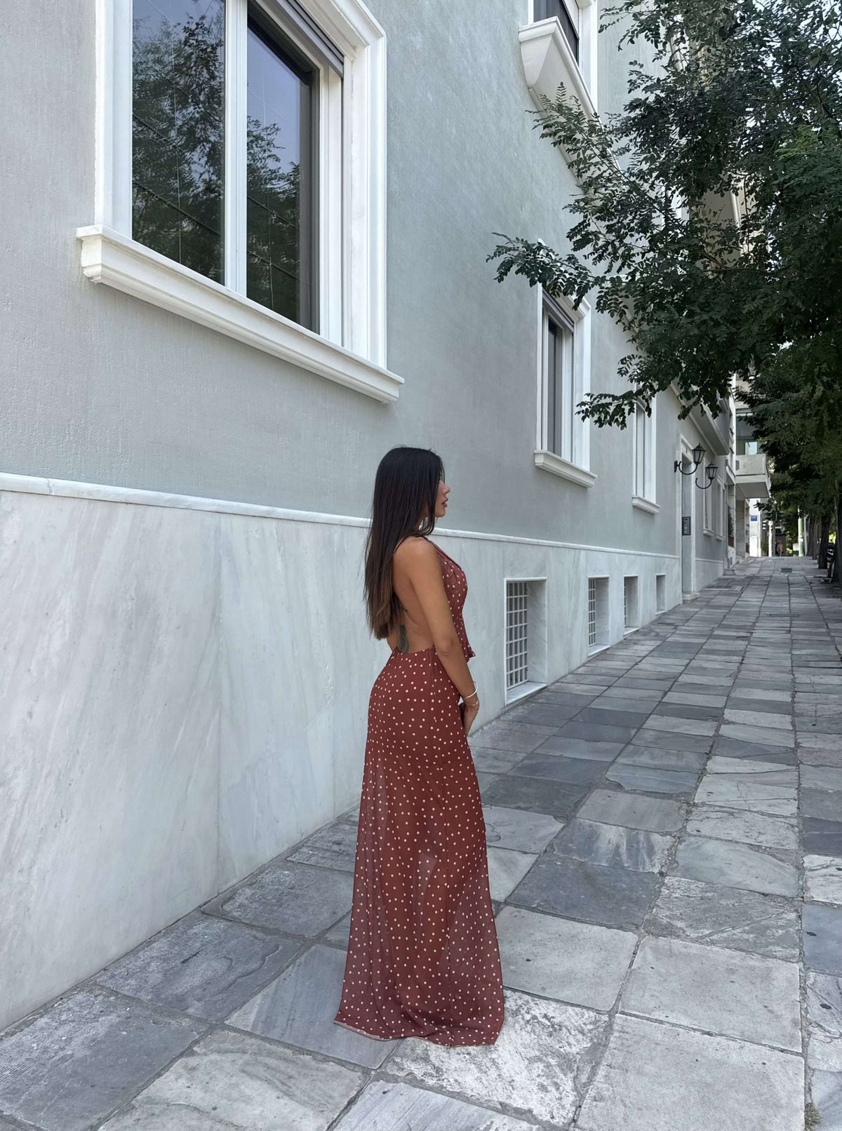 Essa Dress - Καφέ-thumbmail-6