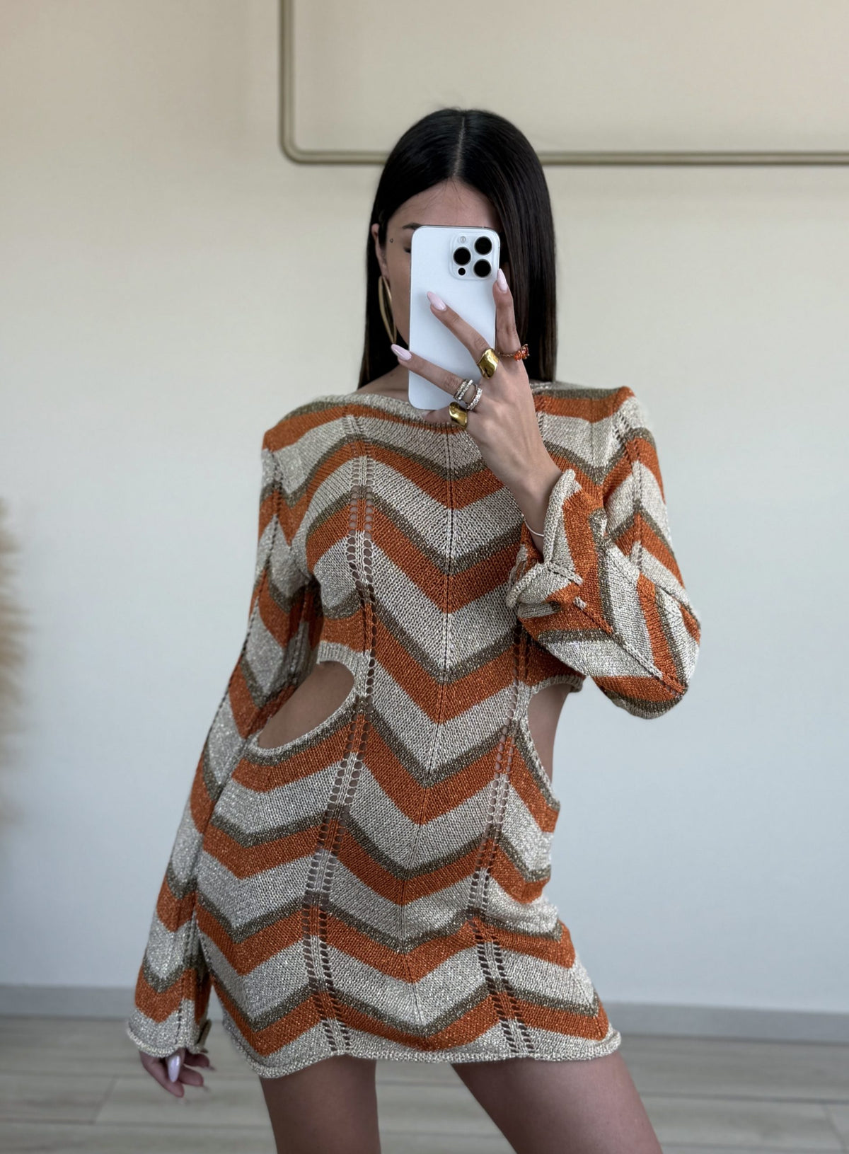 Nagy Dress - Πορτοκαλί-thumbmail-5
