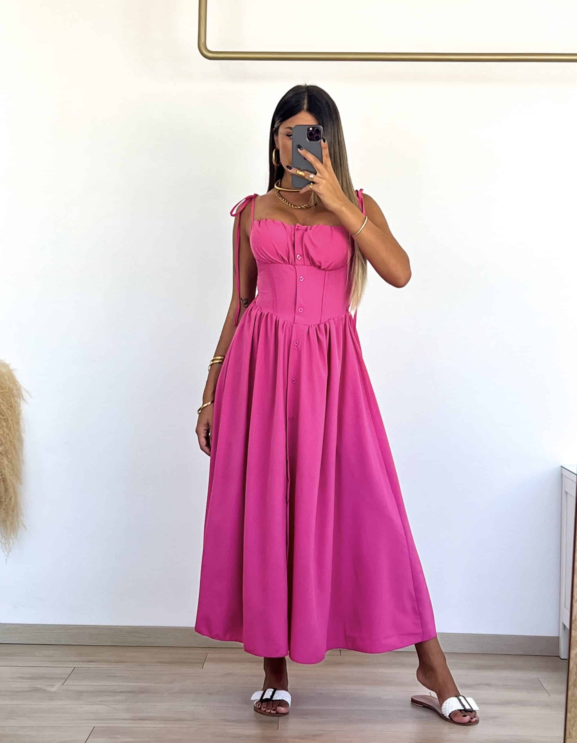 Rony Dress - Ροζ-thumbmail-2
