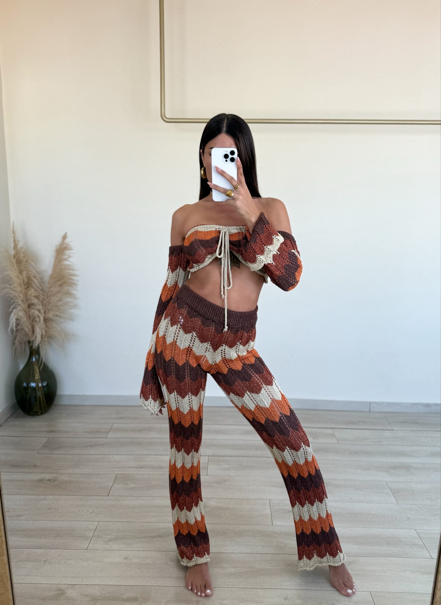 Alicia Set - Καφέ-thumbmail-4