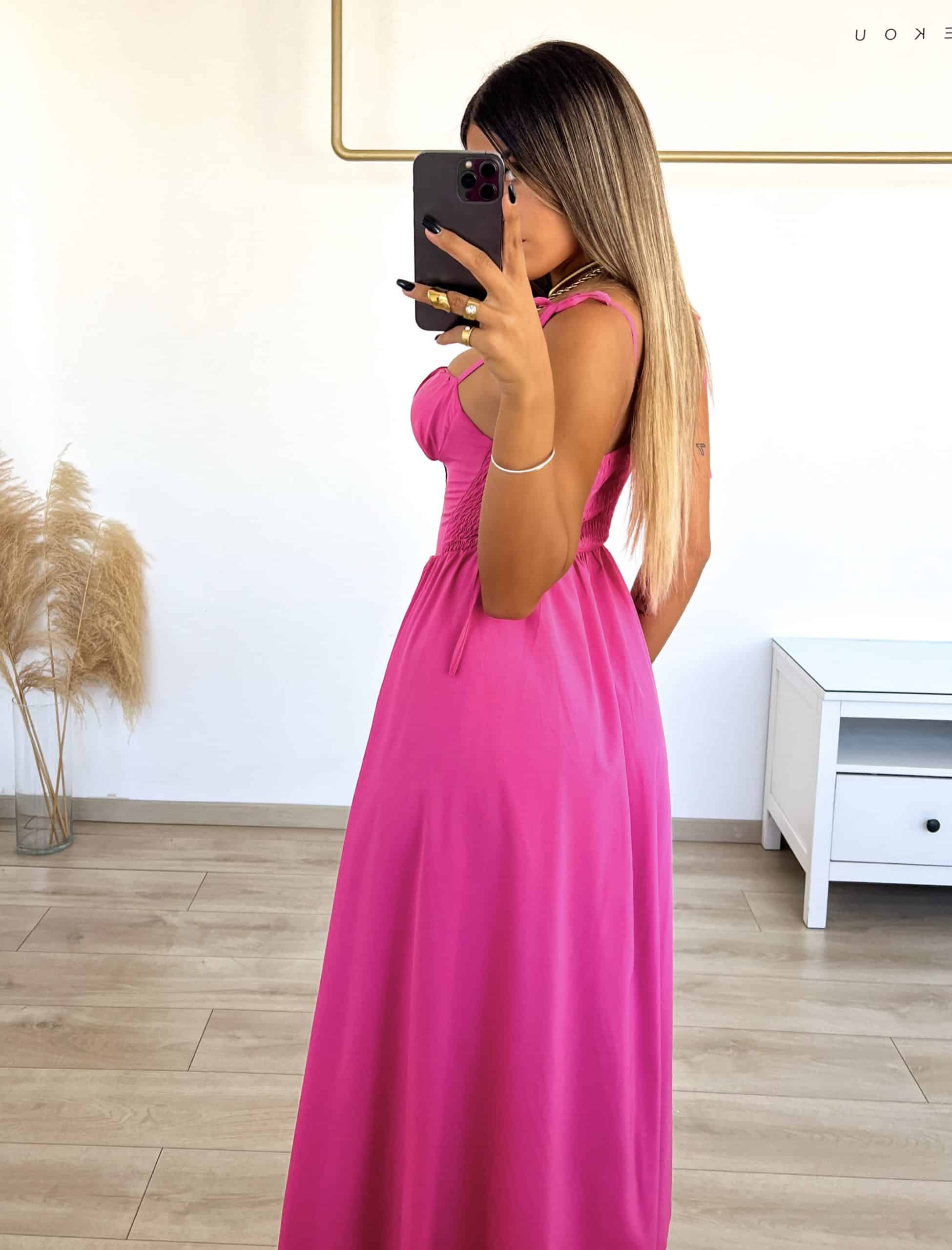 Rony Dress - Ροζ-thumbmail-3