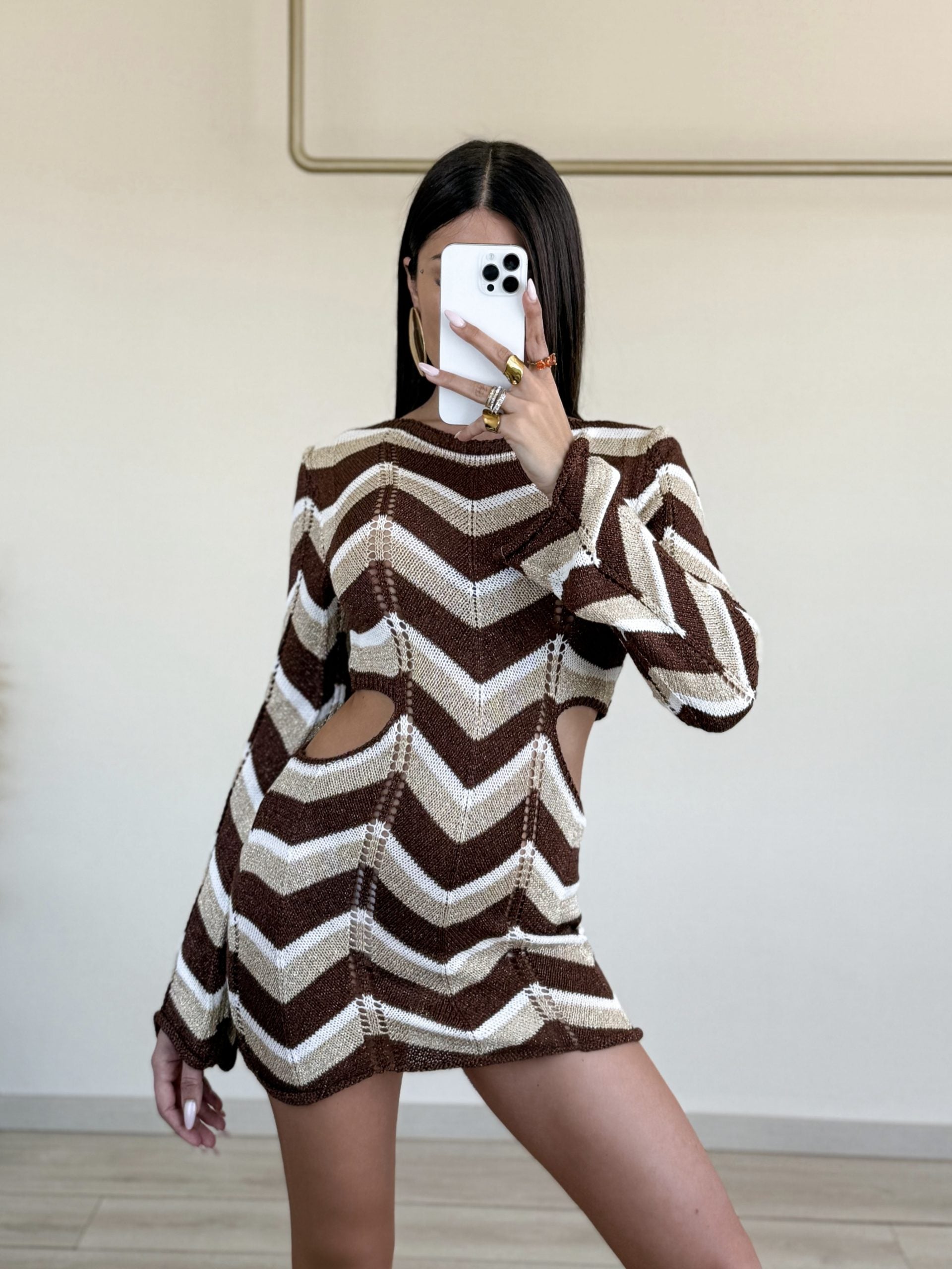 Nagy Dress - Καφέ-thumbmail-5