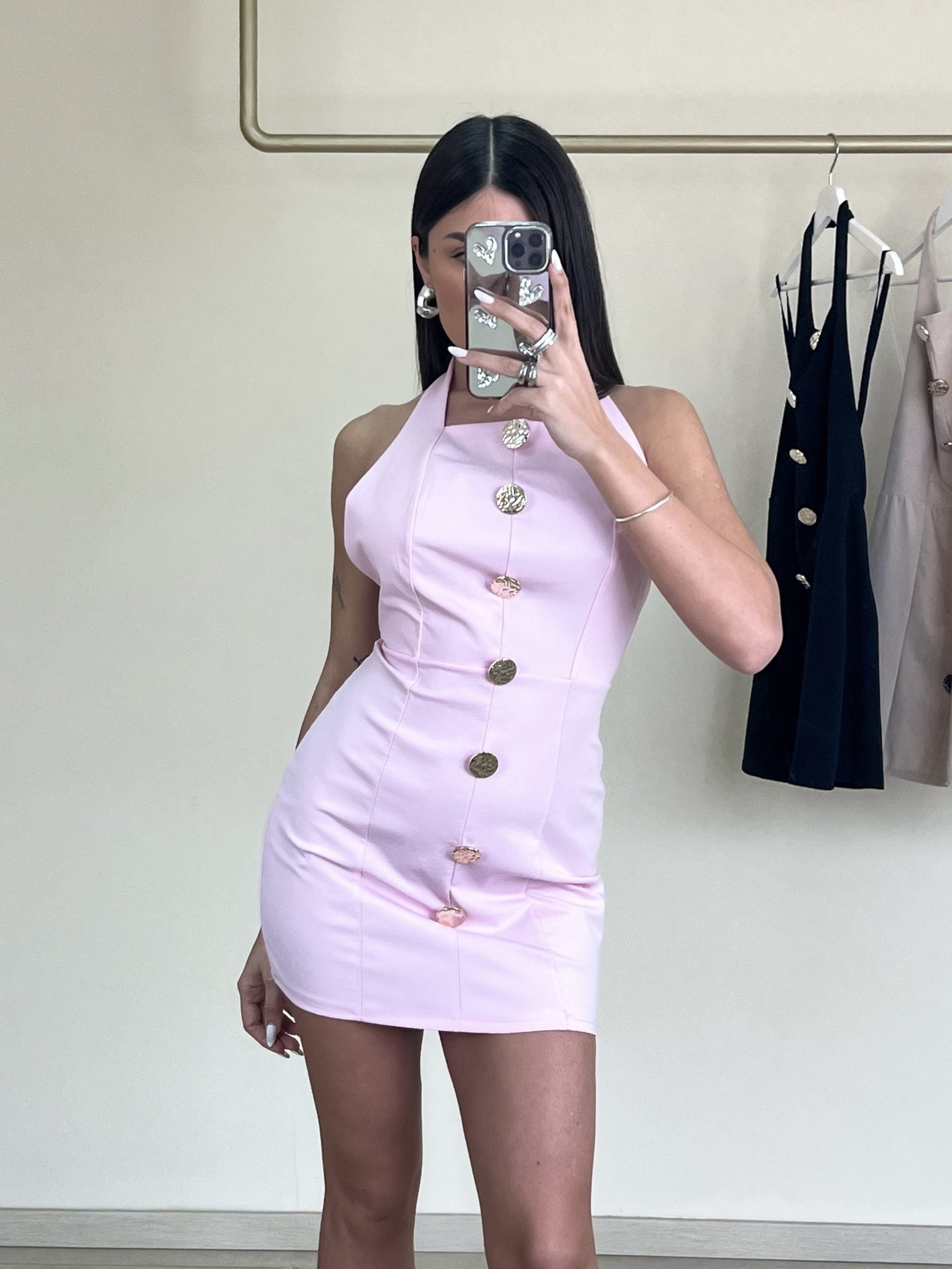 Anny Dress - Ροζ-thumbmail-2