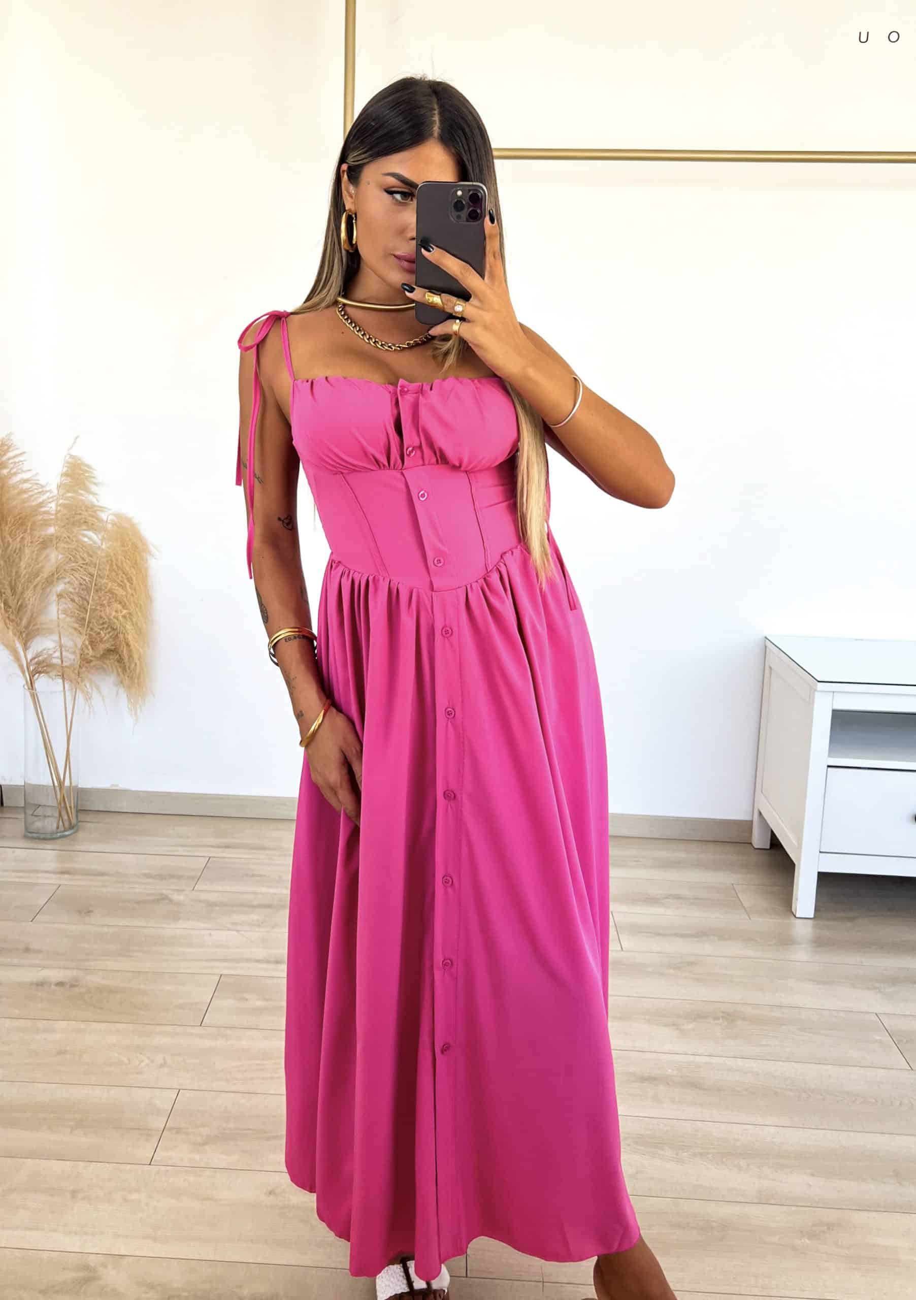Rony Dress - Ροζ-thumbmail-1