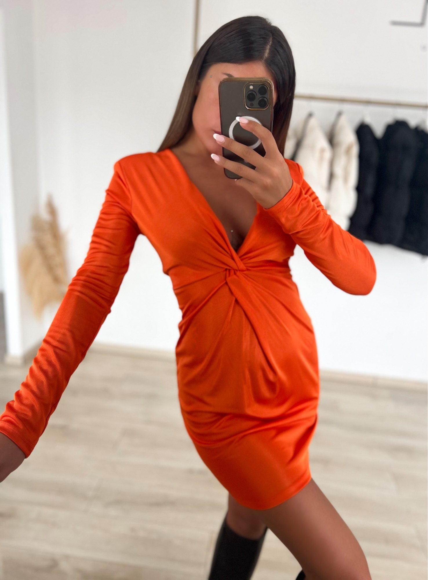 Lexi Dress - Πορτοκαλί-thumbmail-2