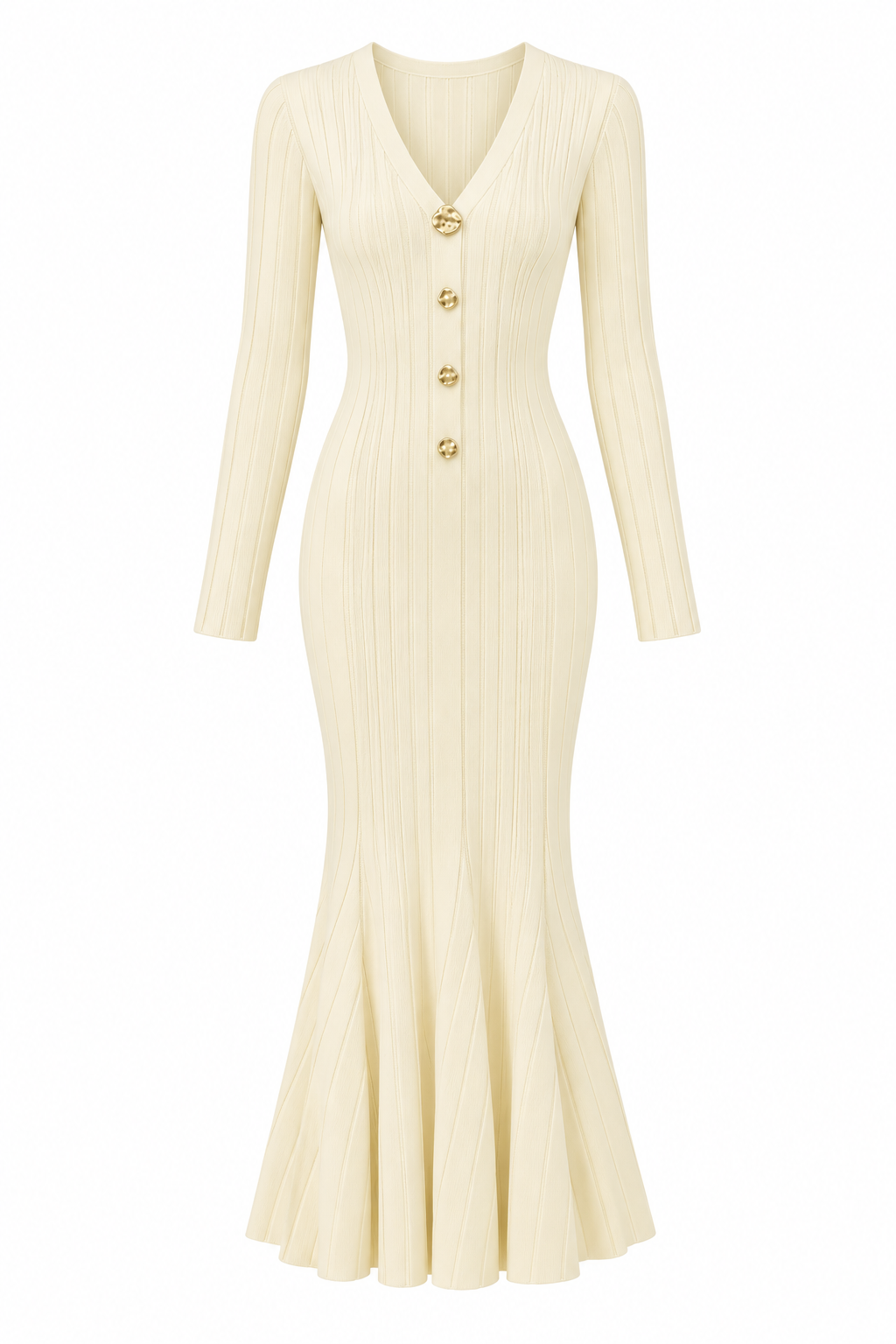 Kylie Dress - Εκρού-thumbmail-1