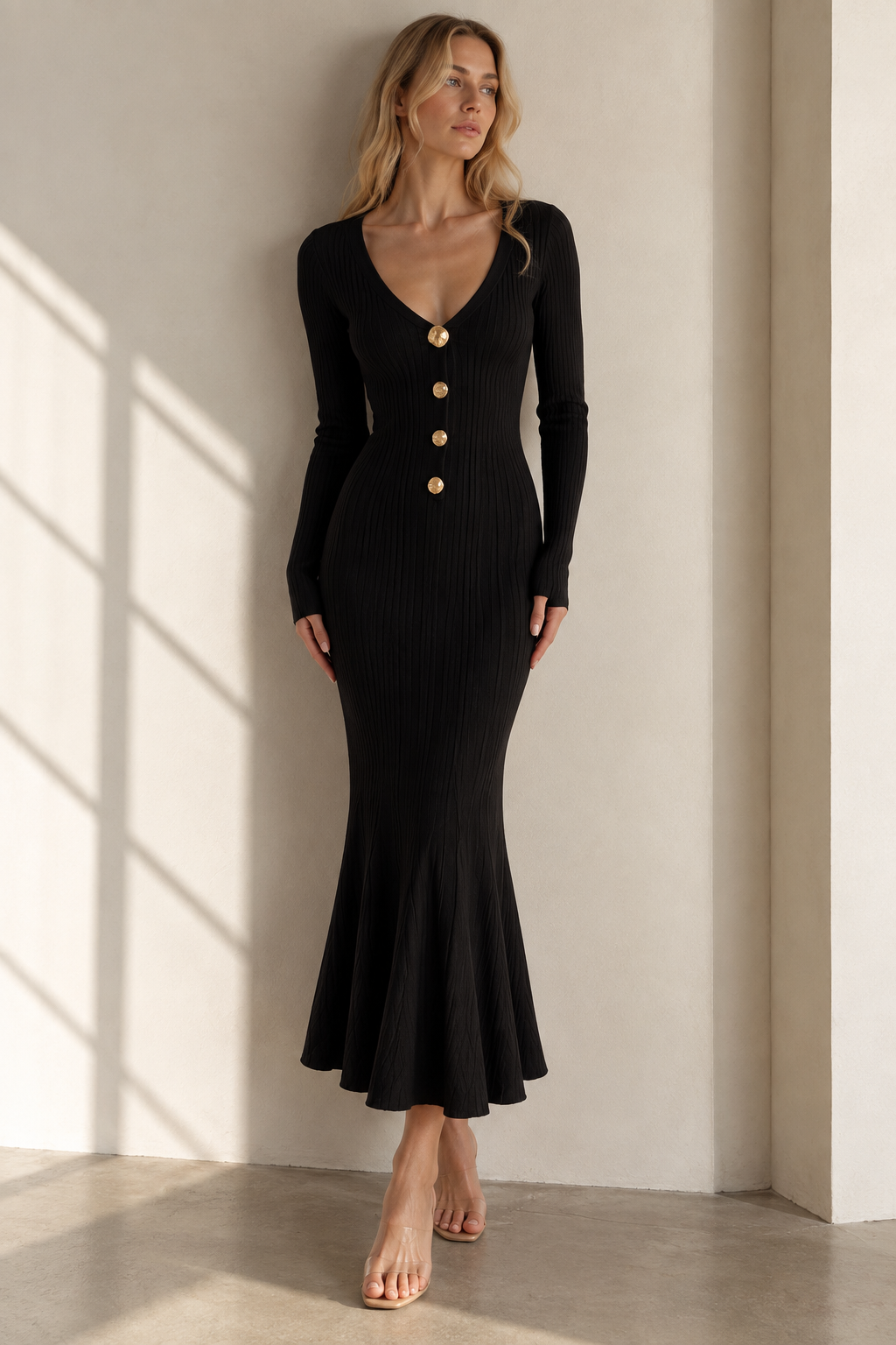 Kylie Dress - Μαύρο-thumbmail-3