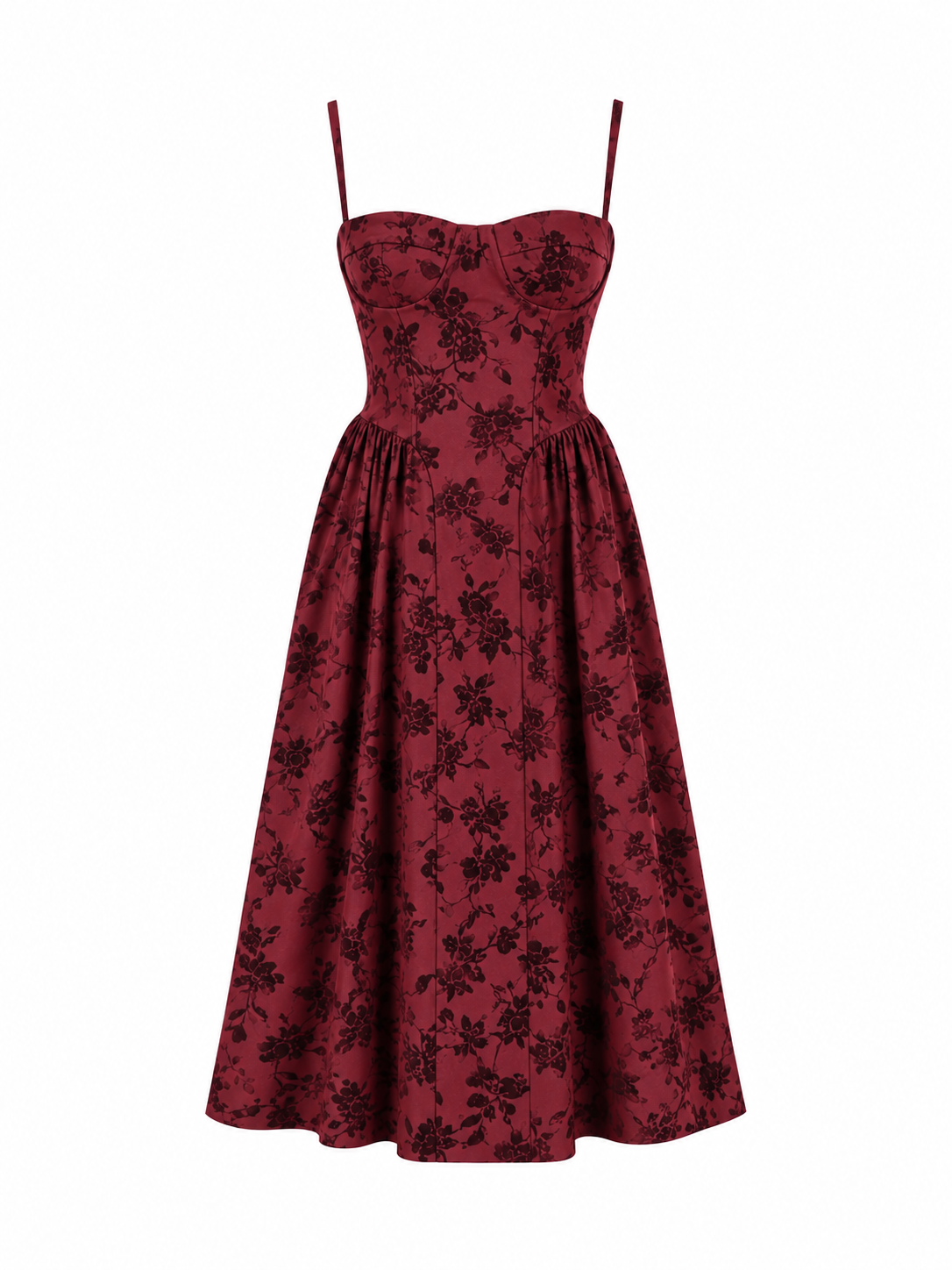 Rania Dress - Μπορντώ-thumbmail-1