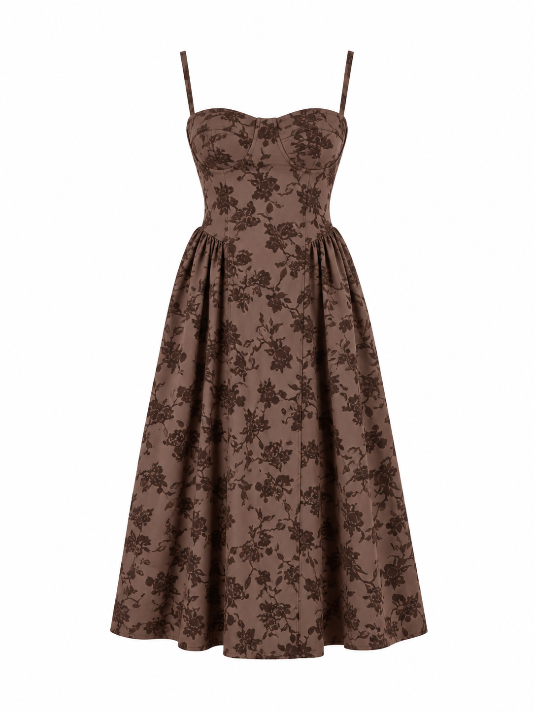Rania Dress - Καφέ-thumbmail-1