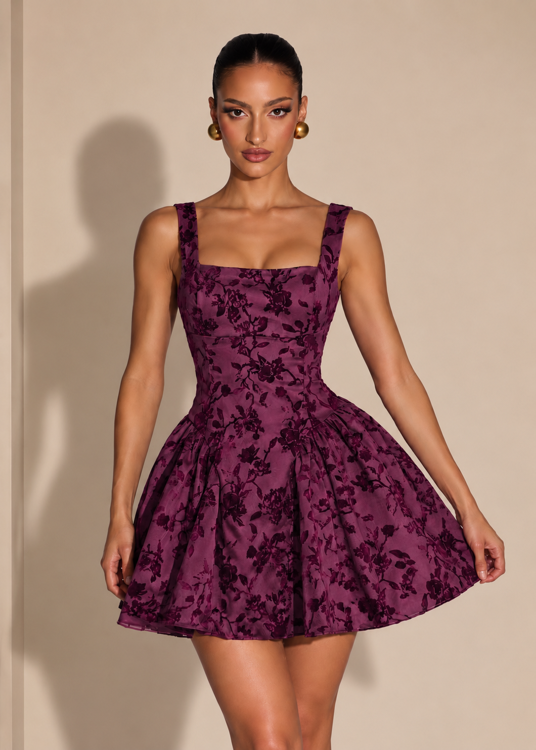 Chrysa Dress - Μπορντώ-thumbmail-1