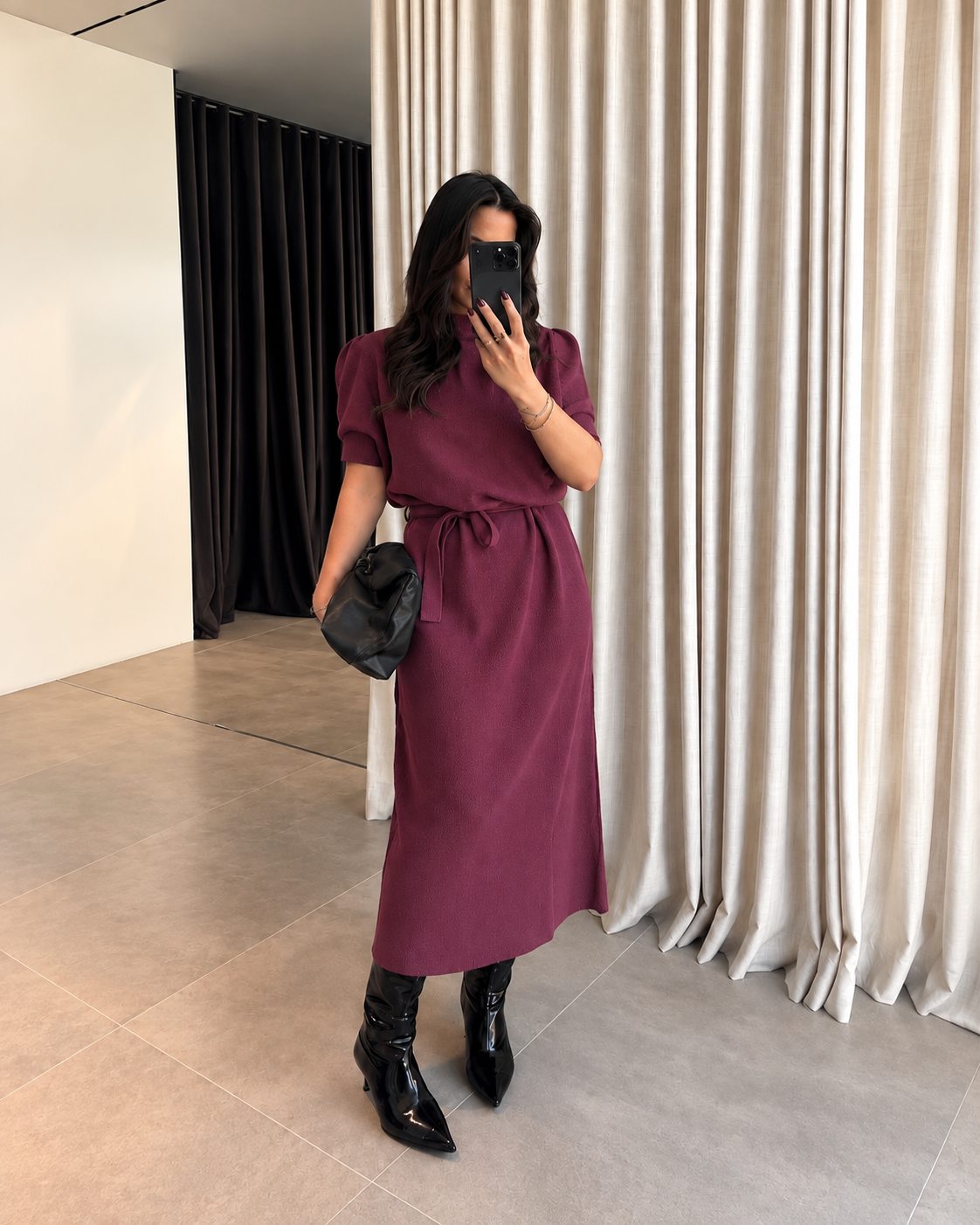 Tessa Dress - Βυσσινί