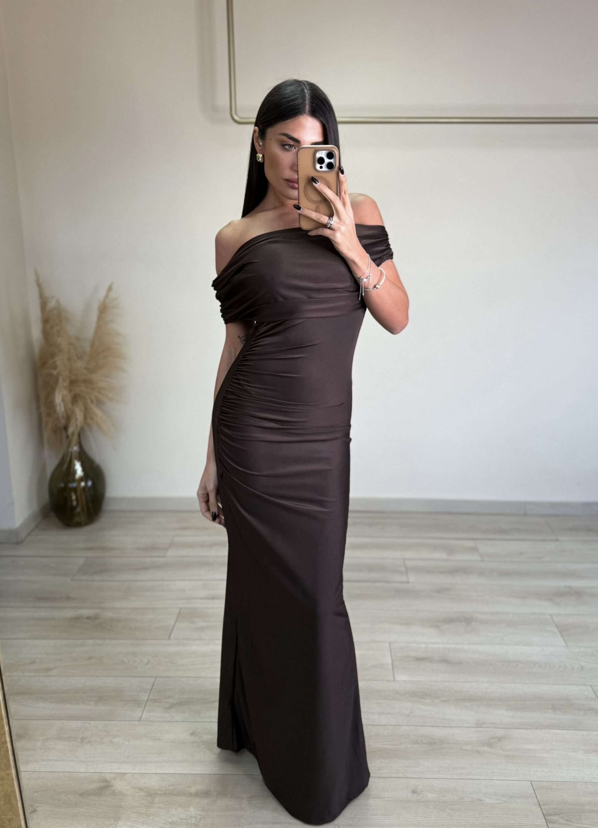 Britney Dress - Καφέ-thumbmail-2