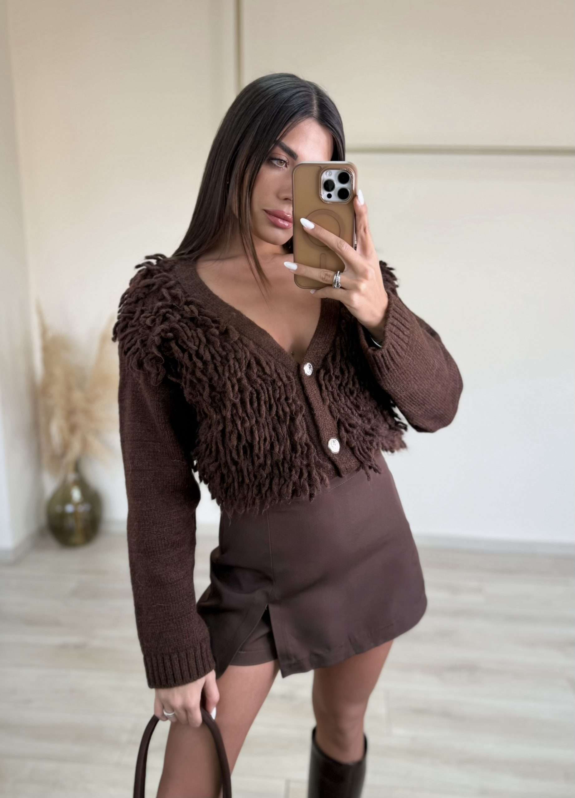 Vivian Skort - Καφέ-thumbmail-4