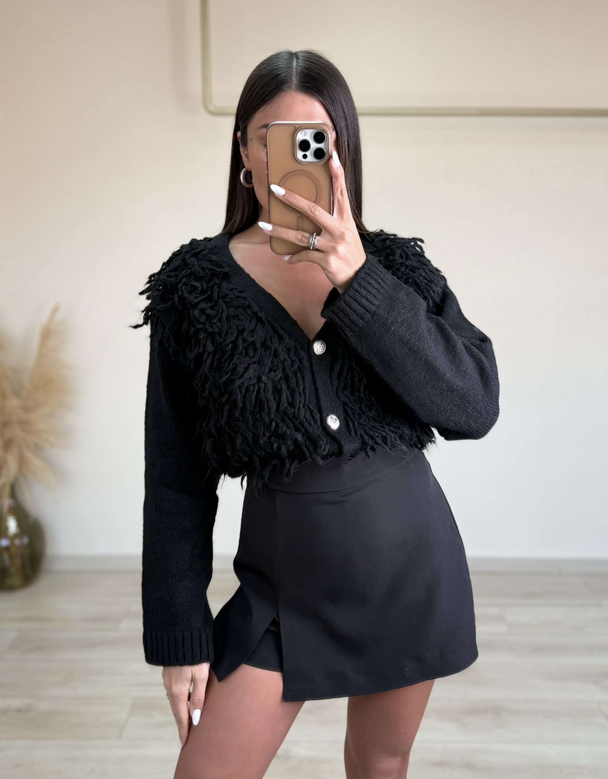 Alisa Cardigan - Μαύρο-thumbmail-4