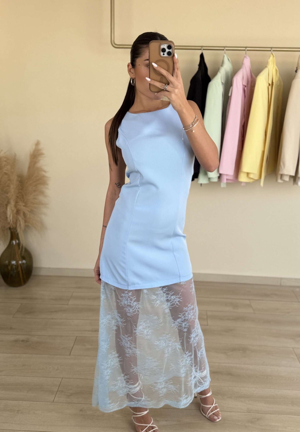 Nalla Dress - Σιελ