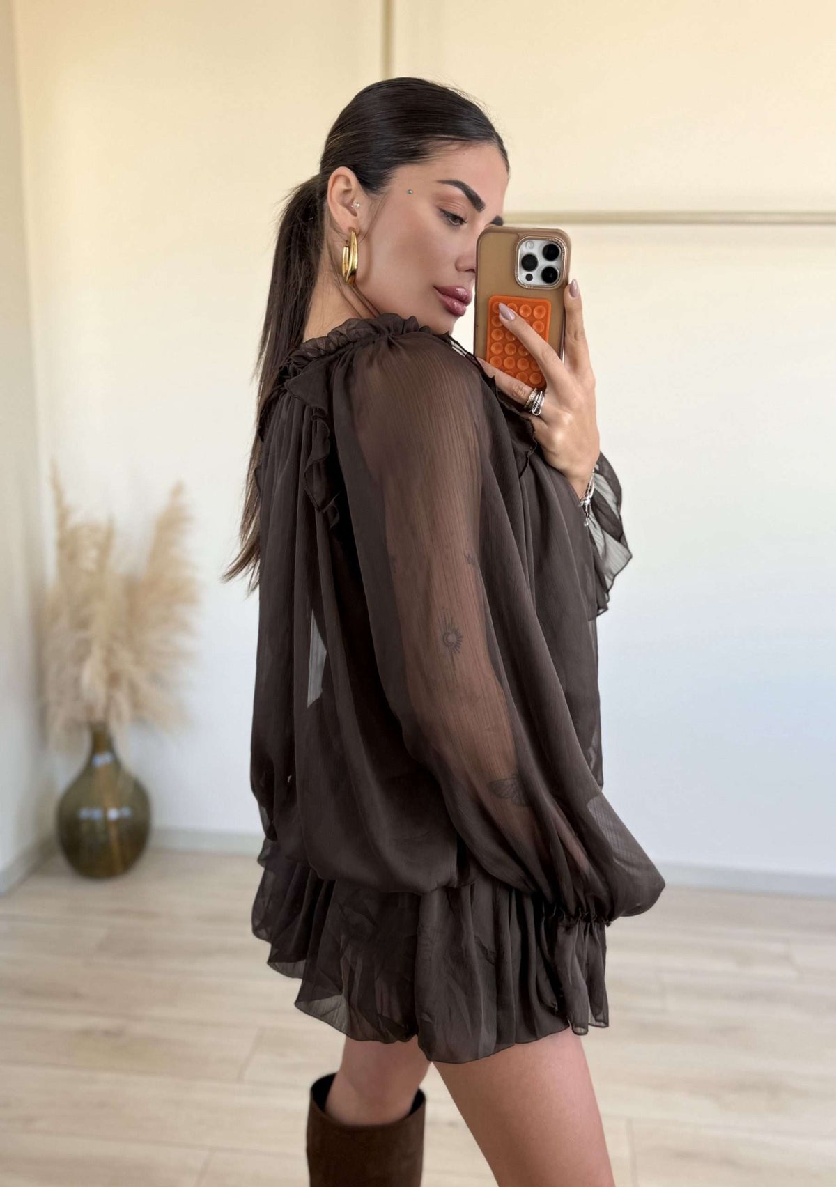 Claire Dress - Καφέ