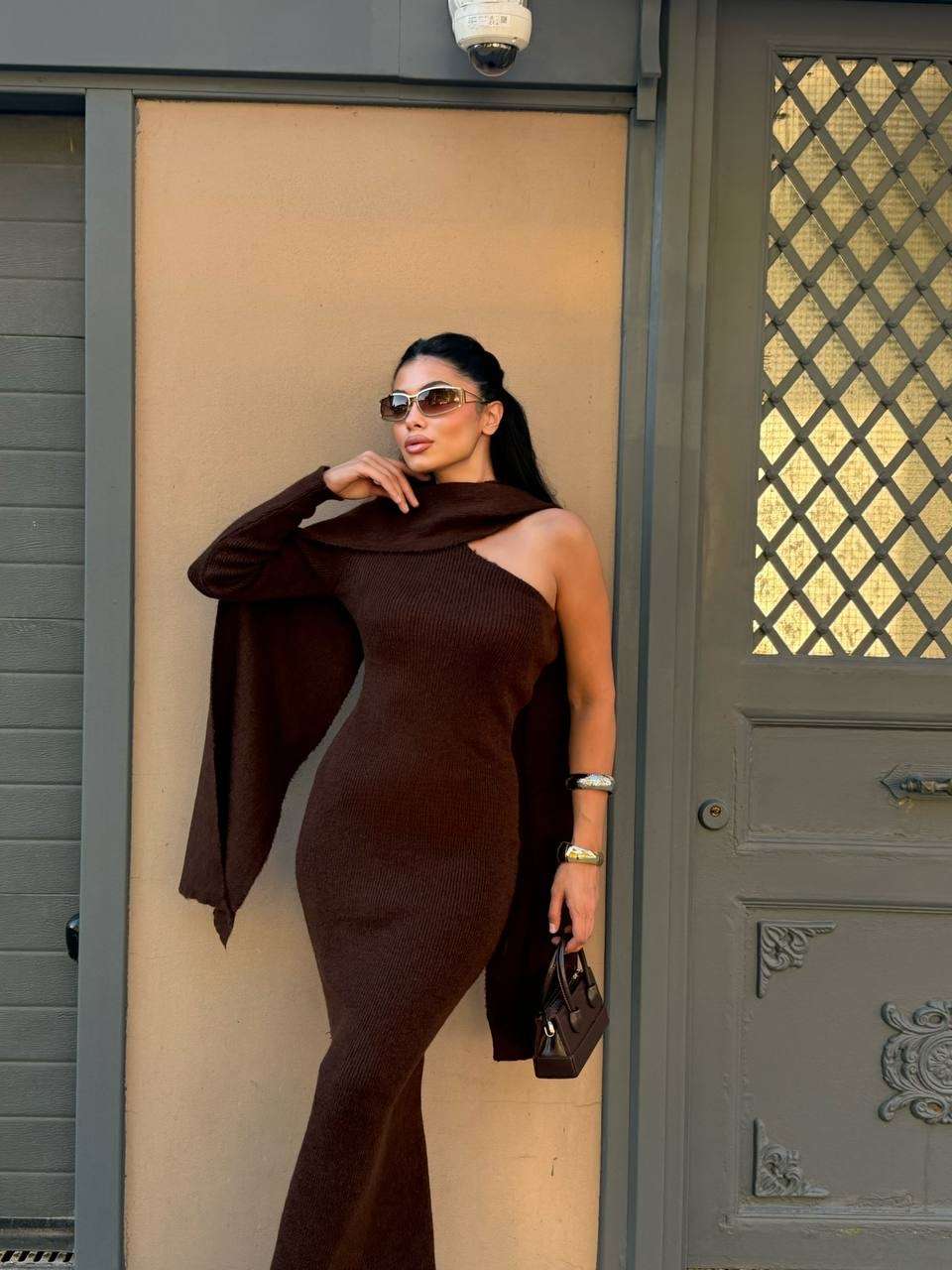 Carla Dress - Καφέ-thumbmail-2