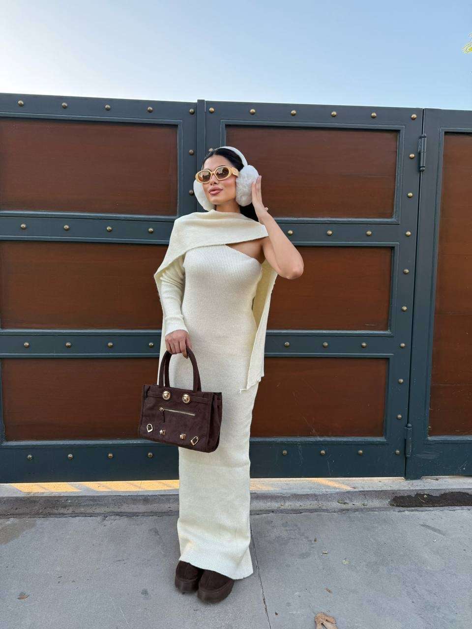 Carla Dress - Εκρού-thumbmail-2