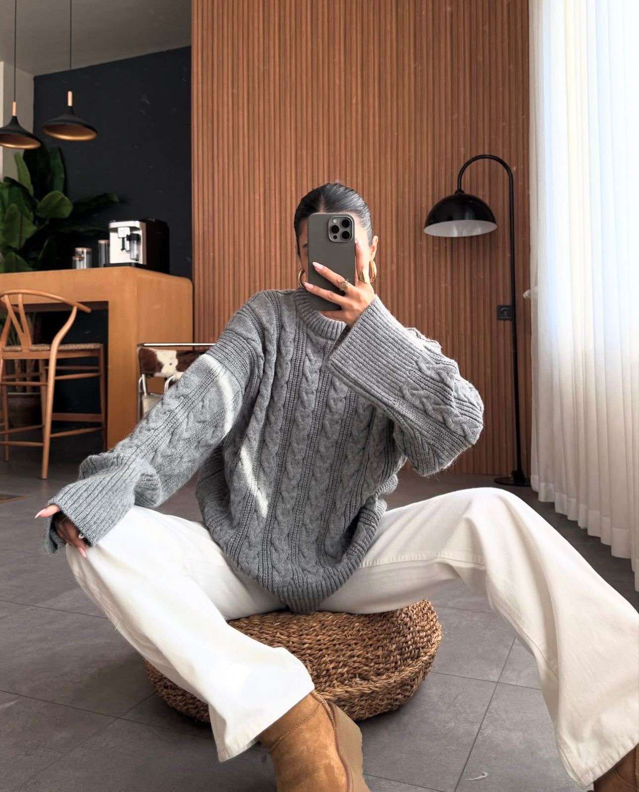 Eimy Sweater - Γκρι Ανοιχτό