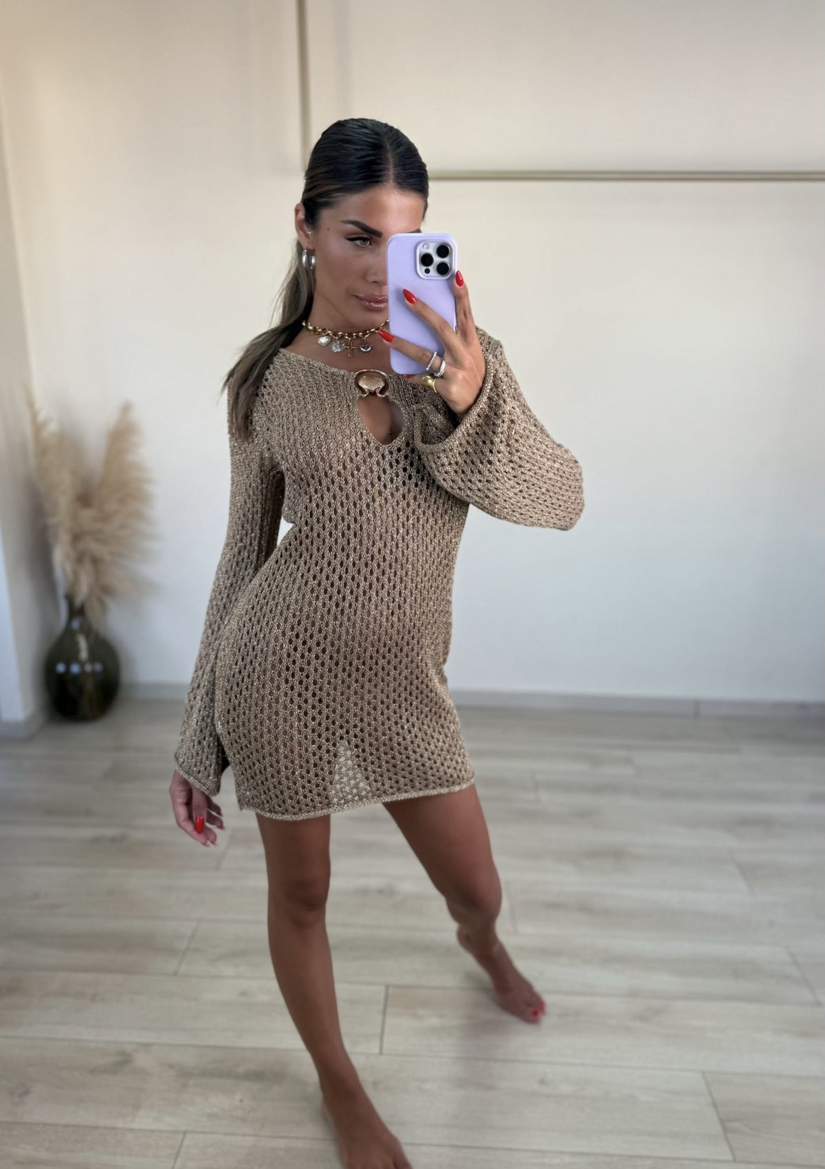Ocean Dress - Μπρονζέ-thumbmail-2