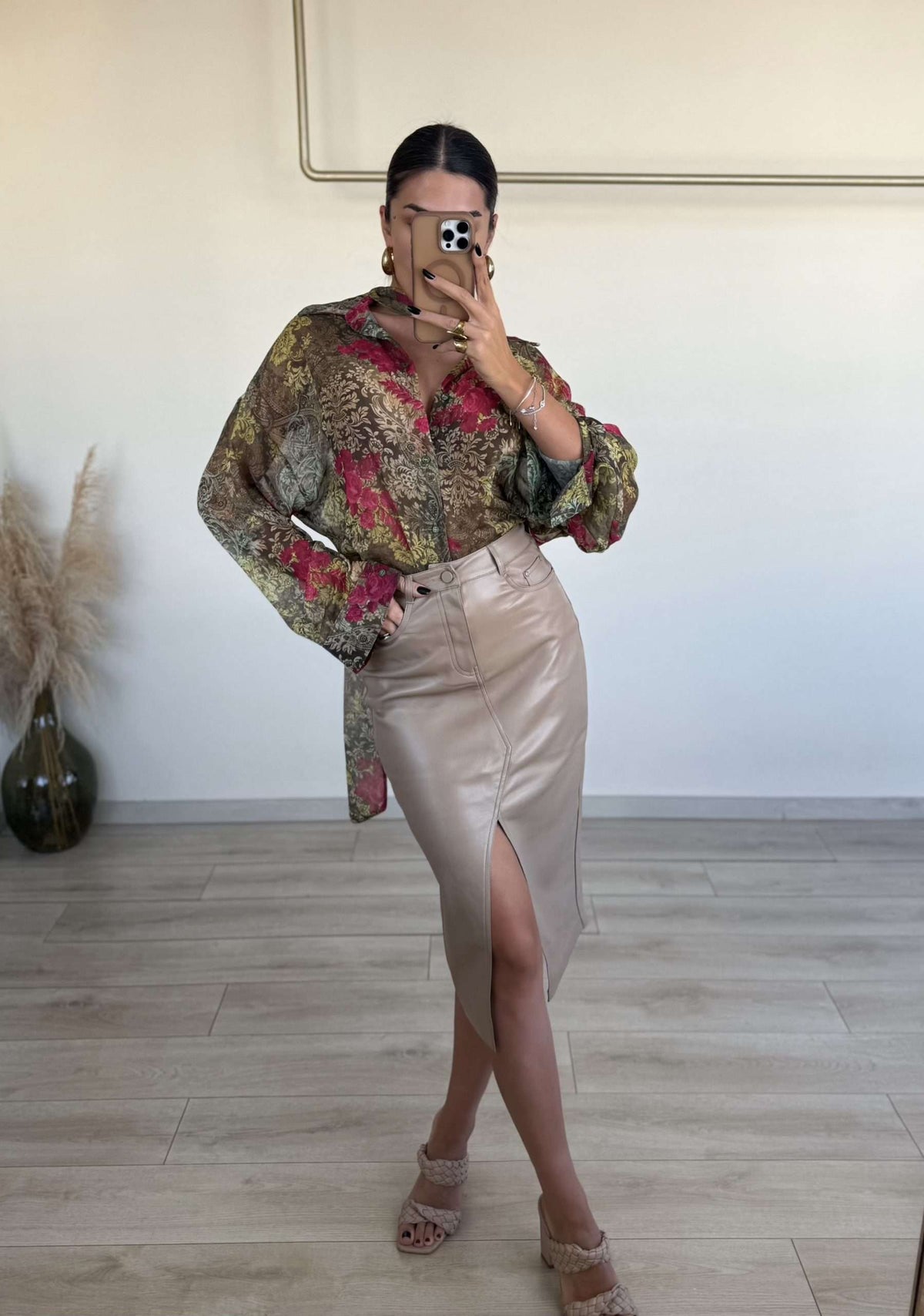 Danai Skirt - Μπεζ-thumbmail-5